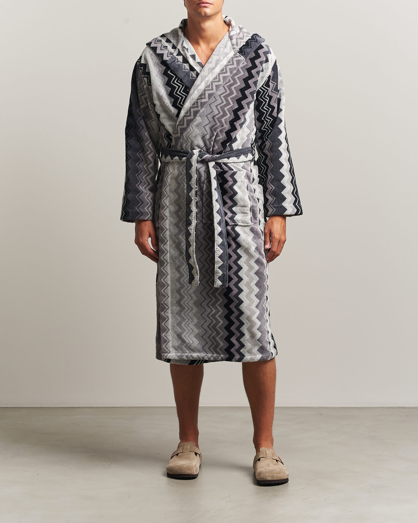 Herr | Pyjamas & Morgonrockar | Missoni Home | Giacomo Hooded Bathrobe Multi Black