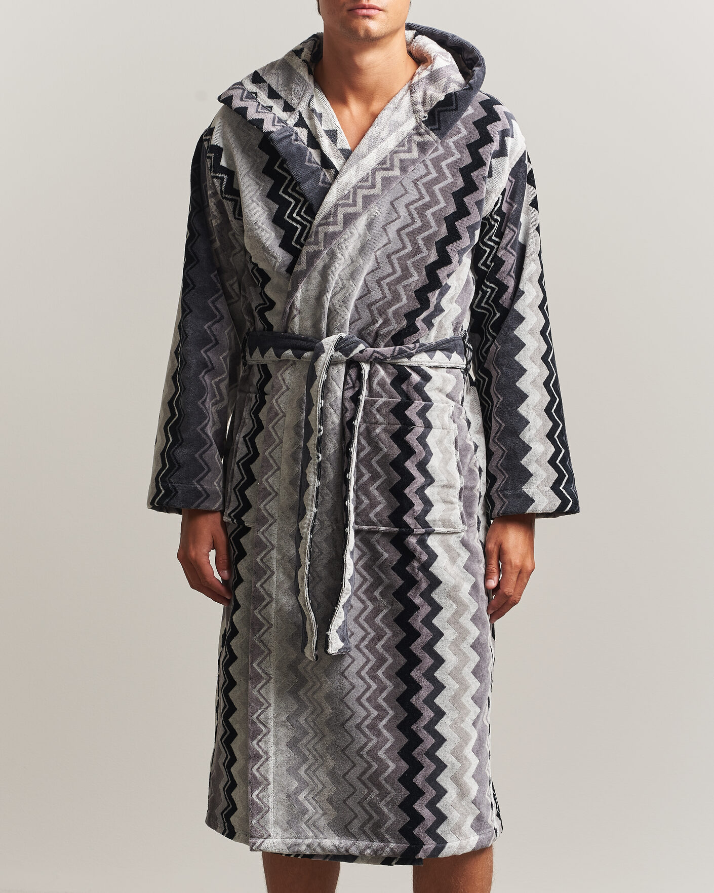 Herr | Pyjamas & Morgonrockar | Missoni Home | Giacomo Hooded Bathrobe Multi Black