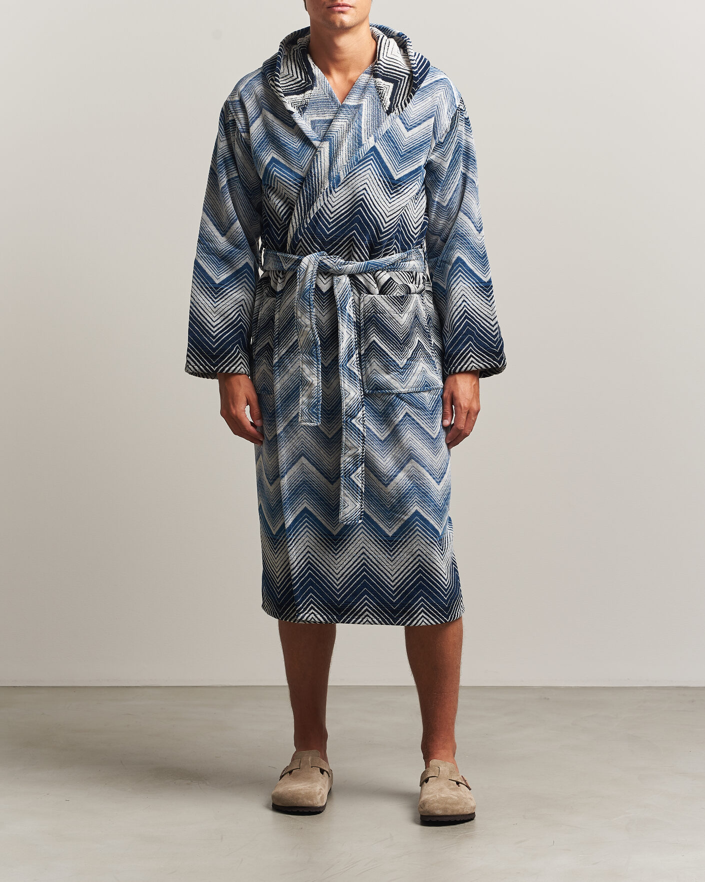 Herr | Pyjamas & Morgonrockar | Missoni Home | Marea Hooded Bathrobe Multi Blue