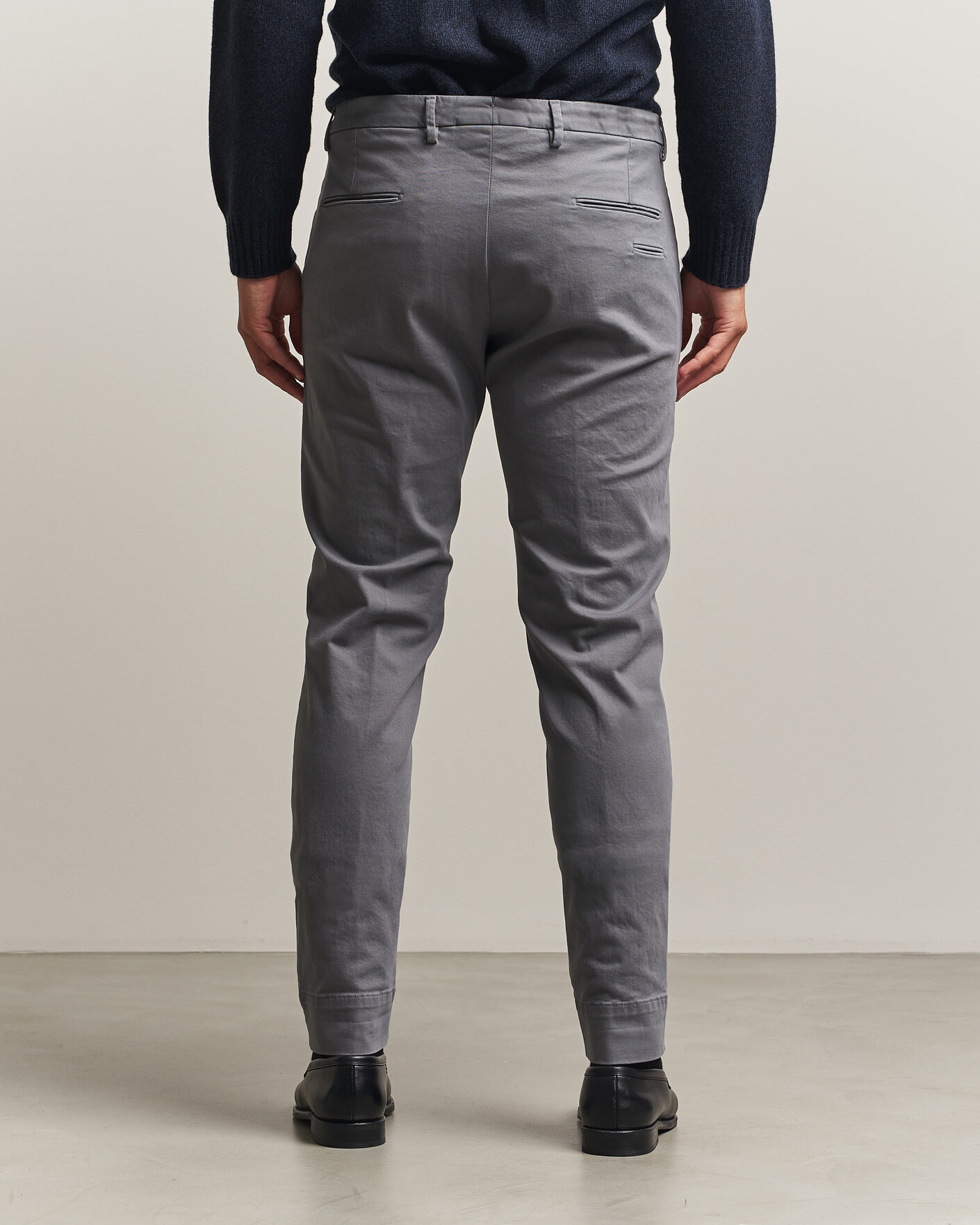 Herr | Byxor | Briglia 1949 | Slim Fit Cotton Stretch Trousers Grey