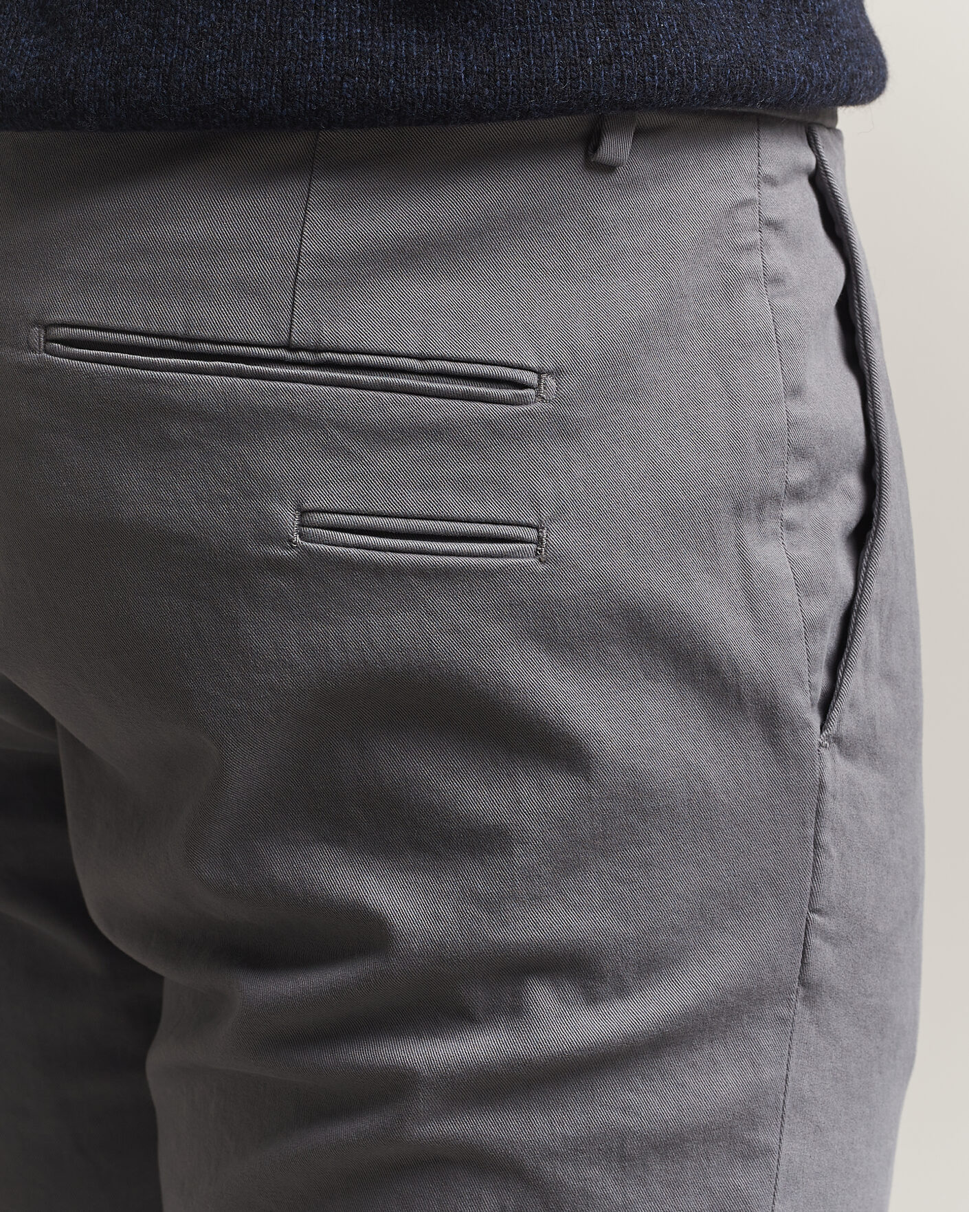Herr | Byxor | Briglia 1949 | Slim Fit Cotton Stretch Trousers Grey