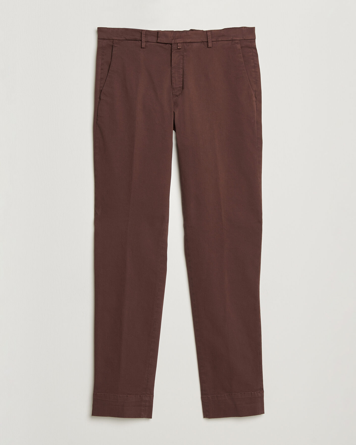 Herr | Byxor | Briglia 1949 | Slim Fit Cotton Stretch Trousers Burgundy