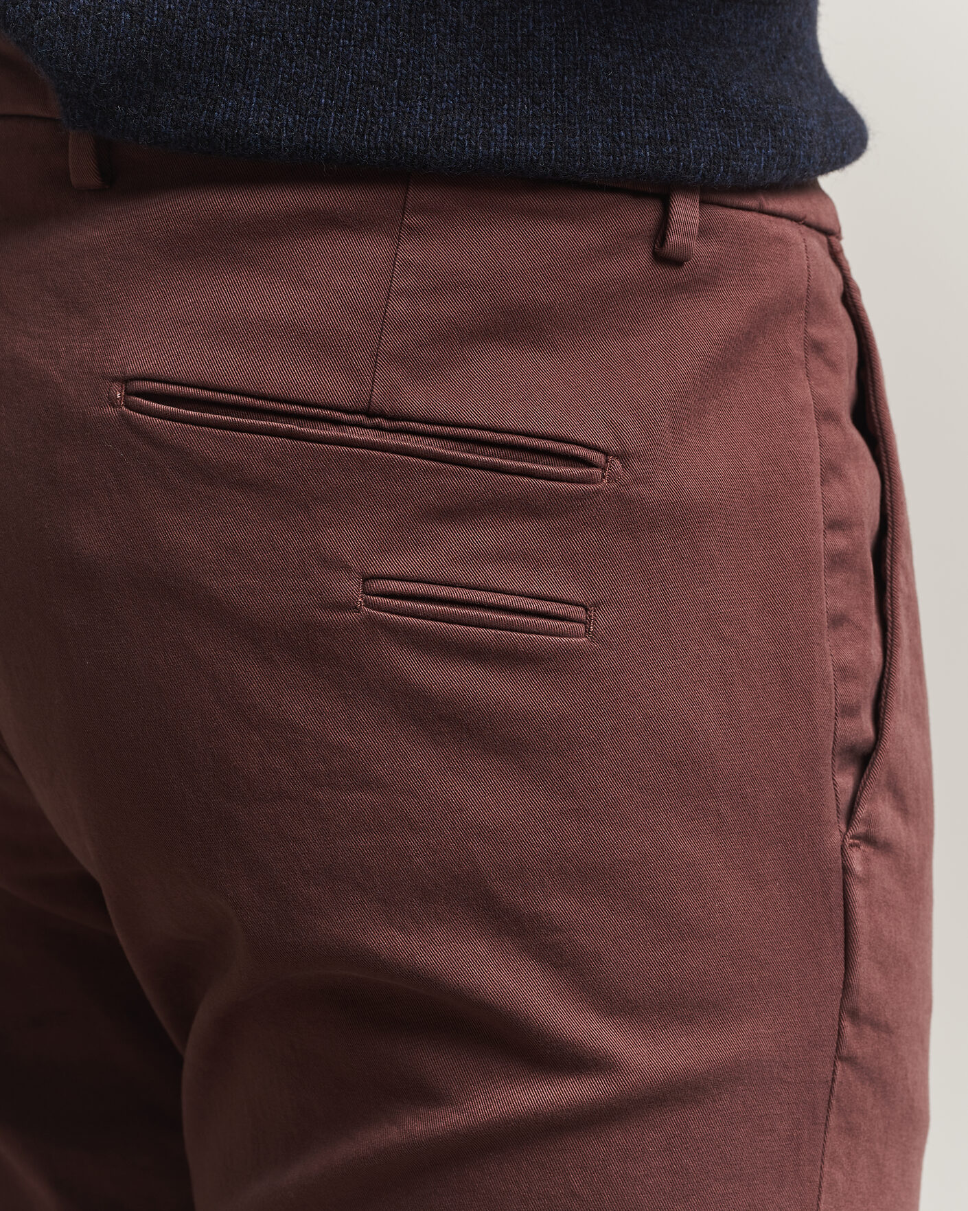Herr | Byxor | Briglia 1949 | Slim Fit Cotton Stretch Trousers Burgundy