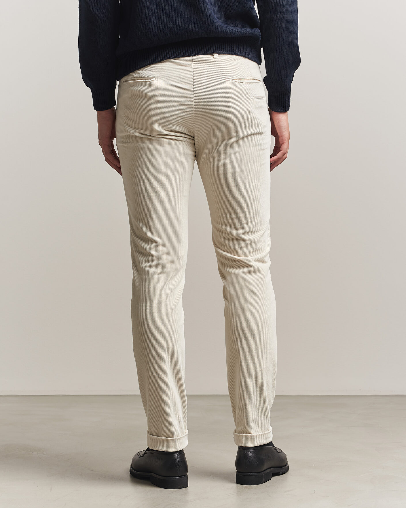 Herr | Byxor | Briglia 1949 | Slim Fit Corduroy Trousers Off White