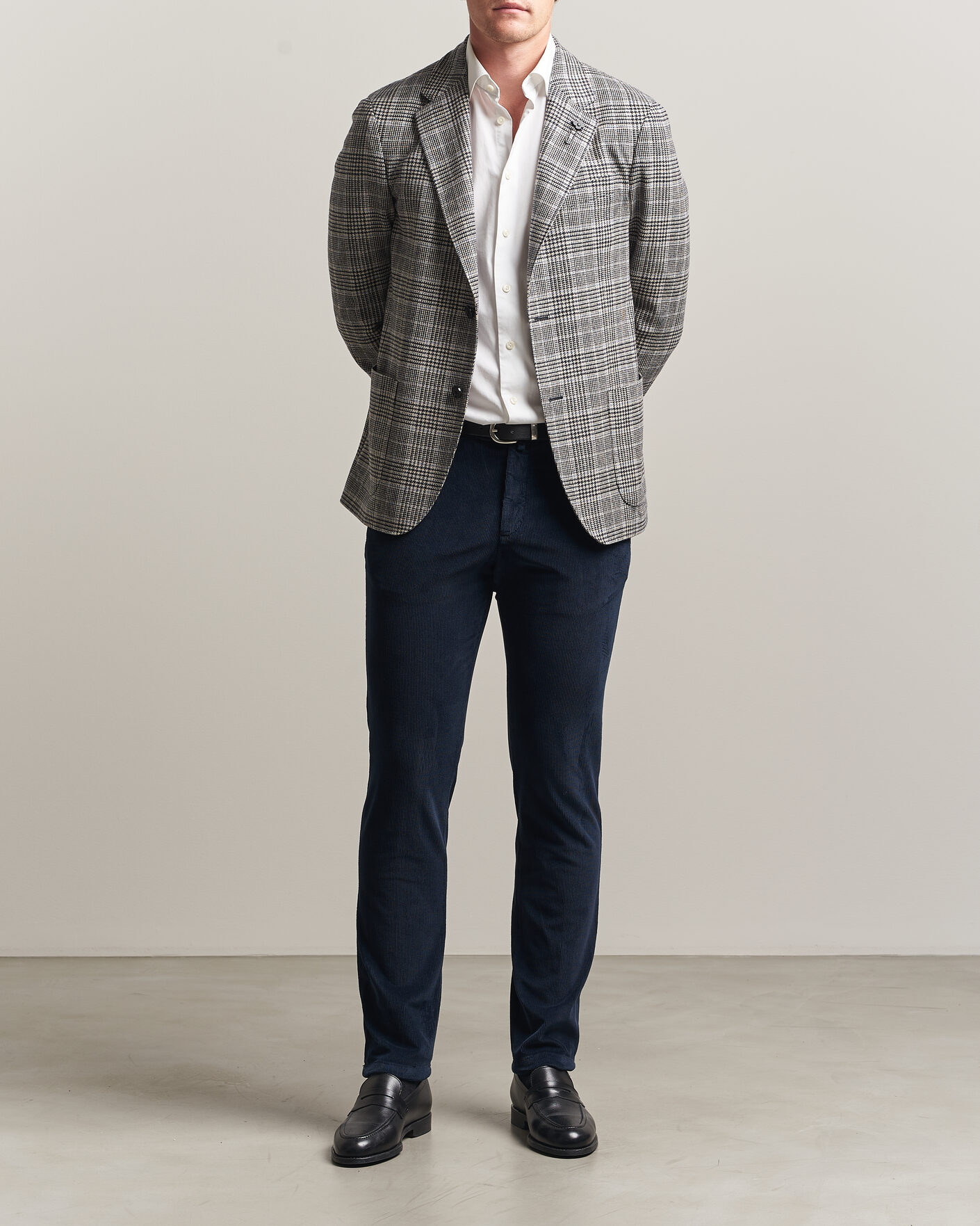 Herr | Byxor | Briglia 1949 | Slim Fit Corduroy Trousers Navy