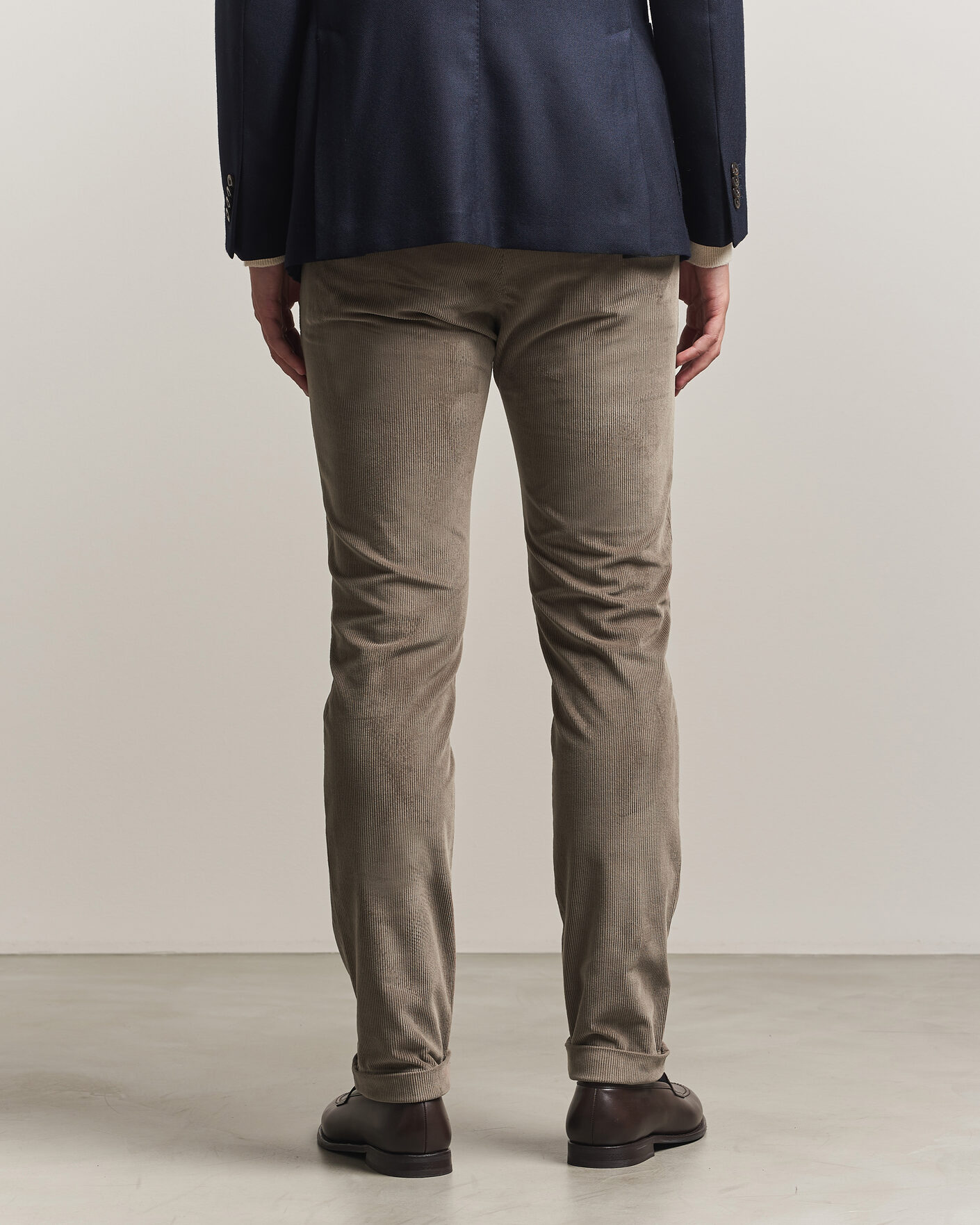 Herr | Byxor | Briglia 1949 | Slim Fit Corduroy Trousers Taupe