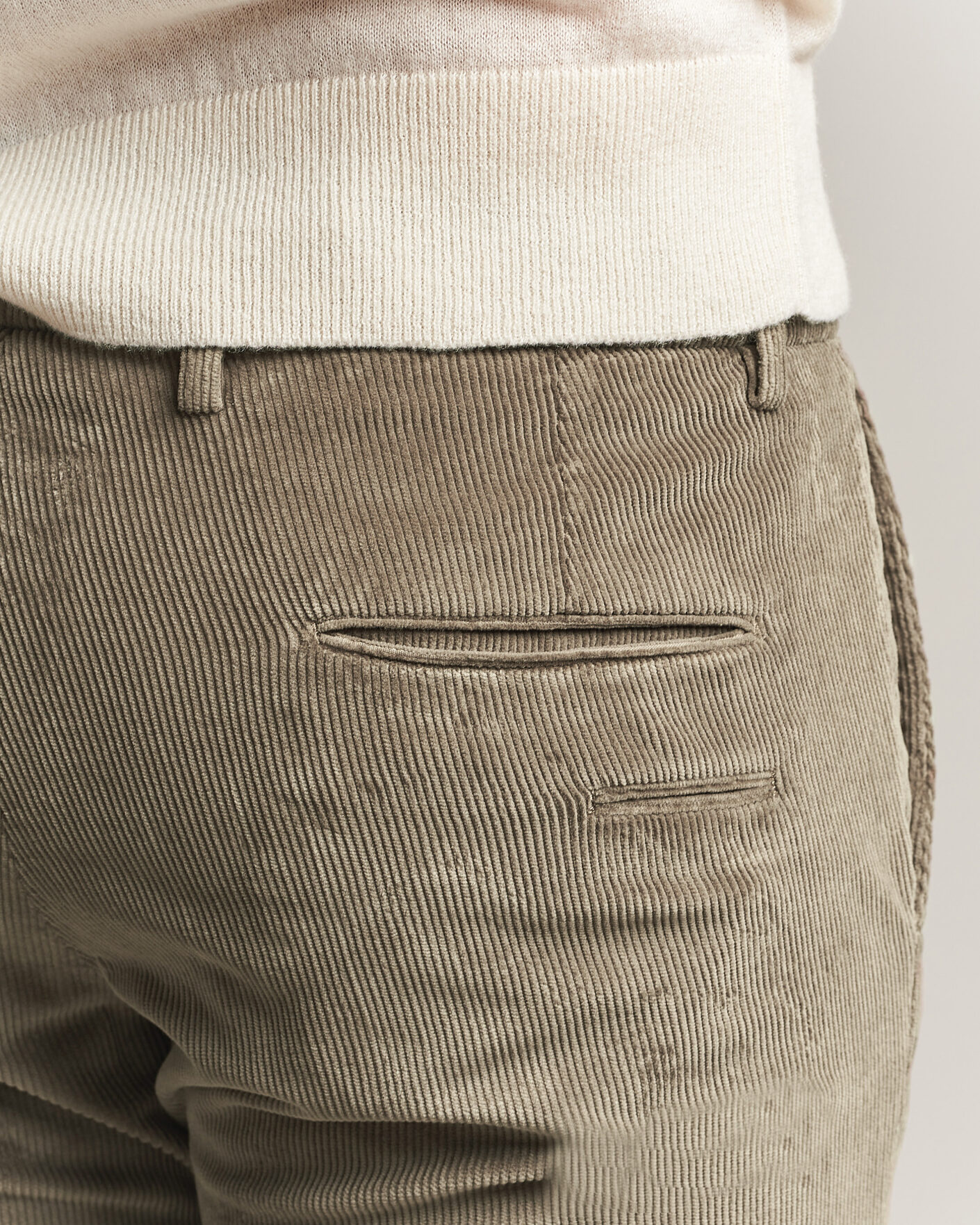 Herr | Byxor | Briglia 1949 | Slim Fit Corduroy Trousers Taupe