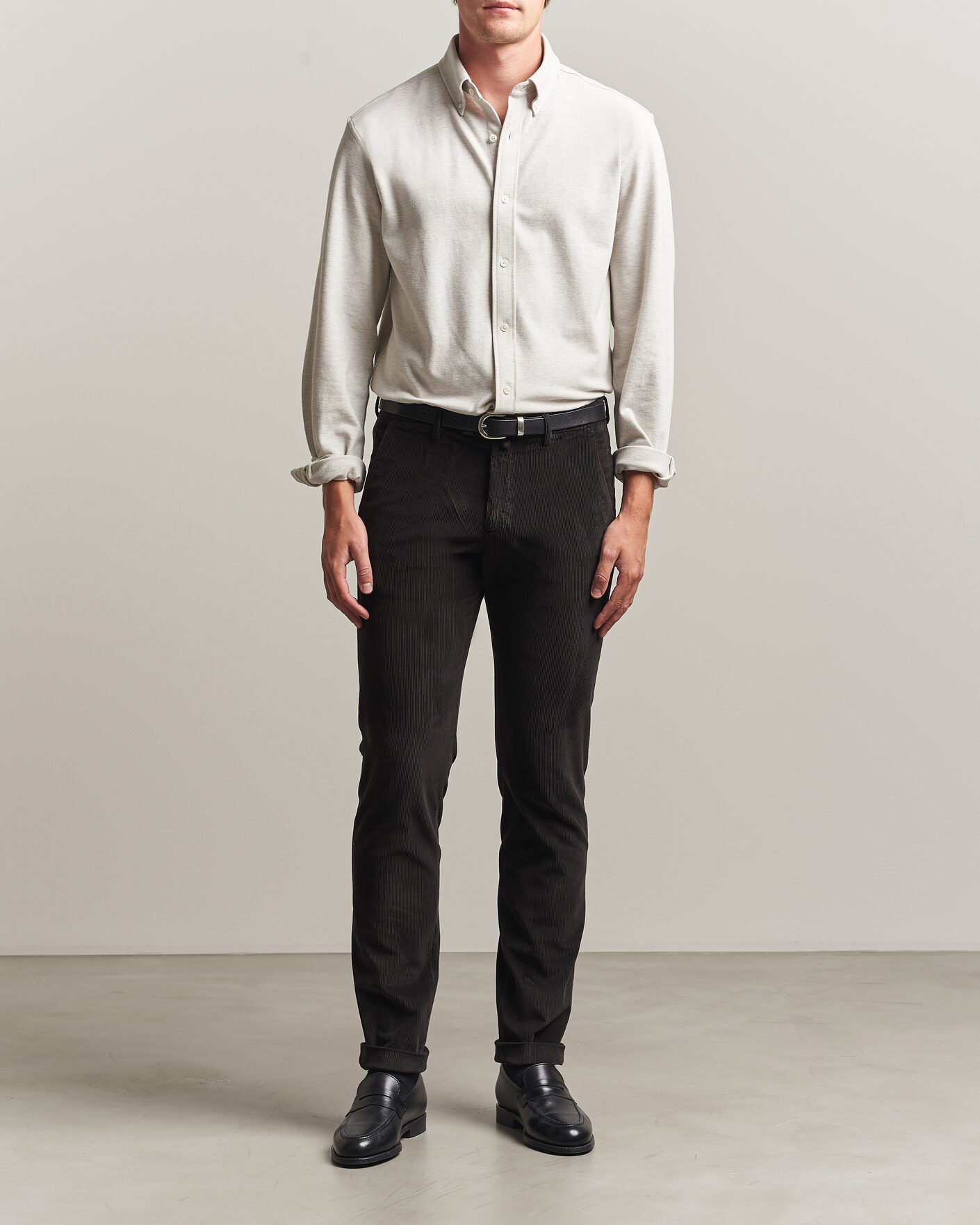Herr | Byxor | Briglia 1949 | Slim Fit Corduroy Trousers Dark Brown