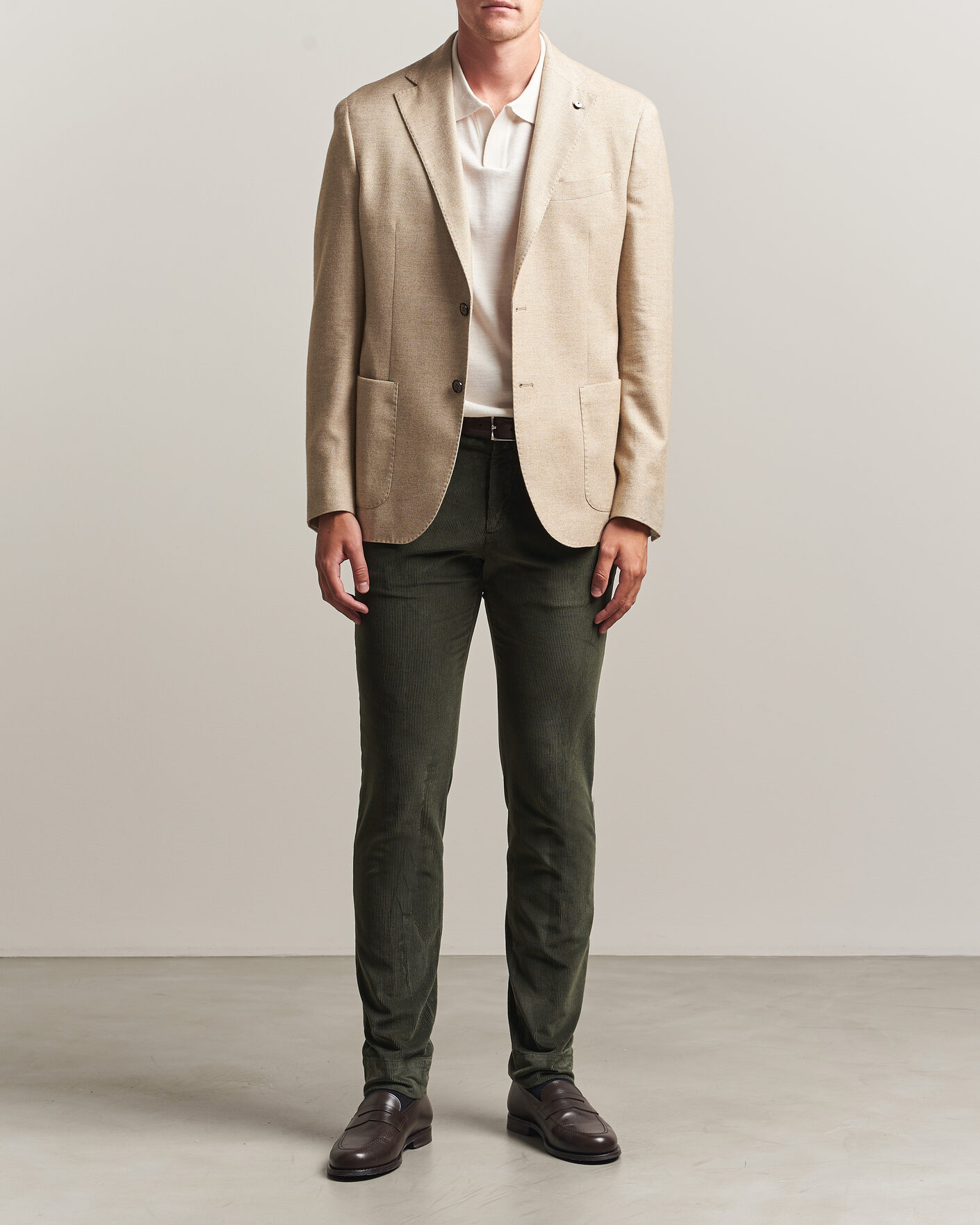 Herr | Byxor | Briglia 1949 | Slim Fit Corduroy Trousers Dark Green