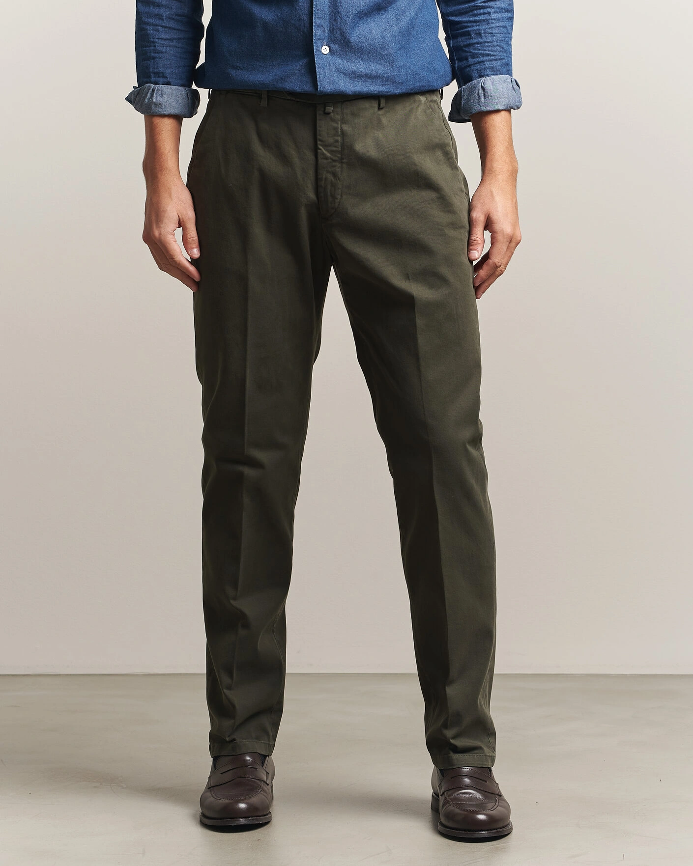 Herr | Byxor | Briglia 1949 | Soho Tailored Easy Fit Chino Olive
