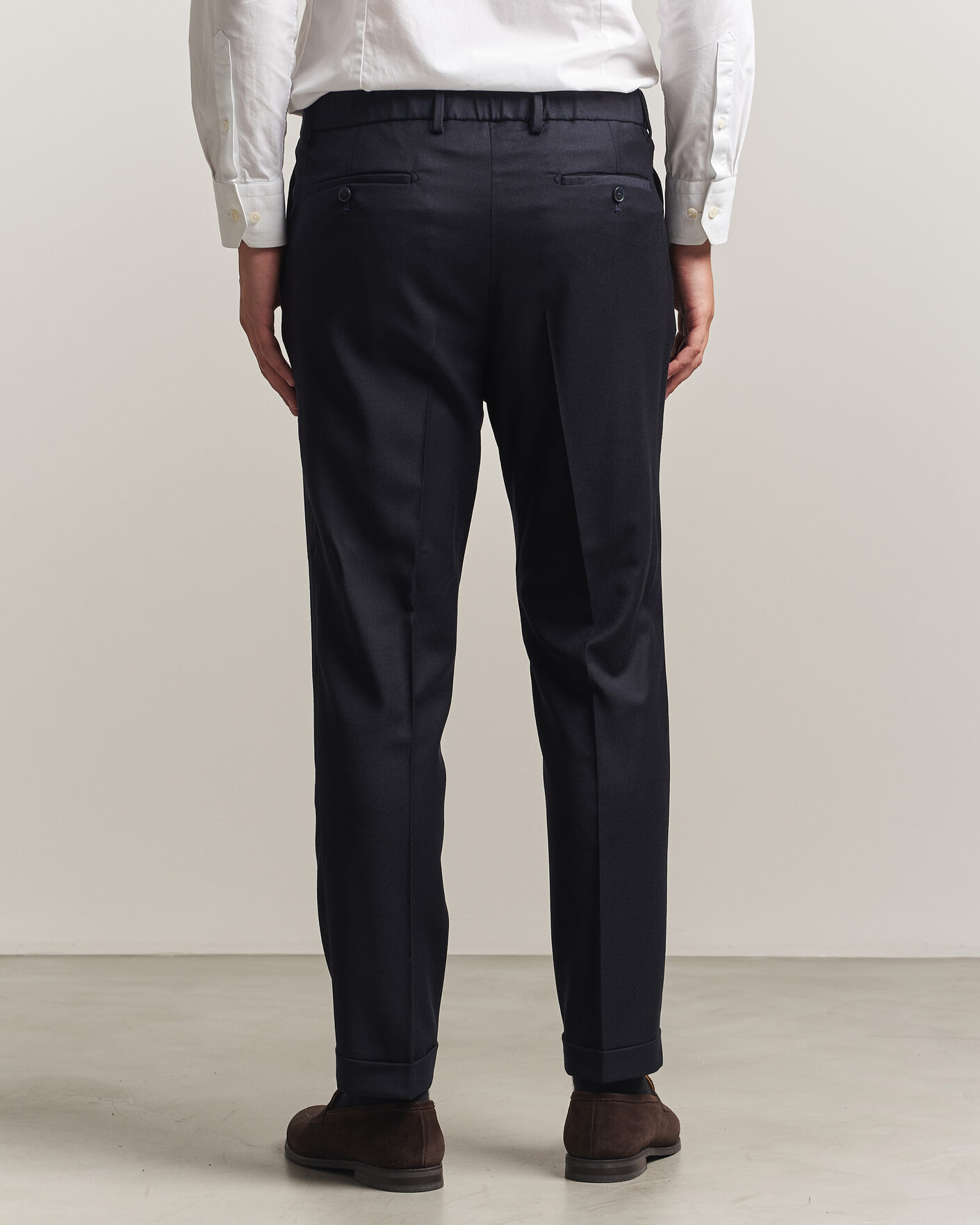 Herr | Byxor | Briglia 1949 | Isola Stretch Flannel Trousers Navy