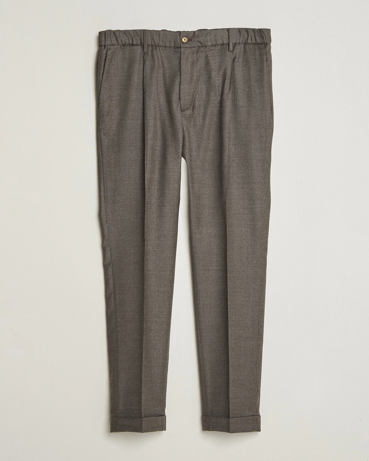 Herr | Byxor | Briglia 1949 | Isola Stretch Flannel Trousers Brown