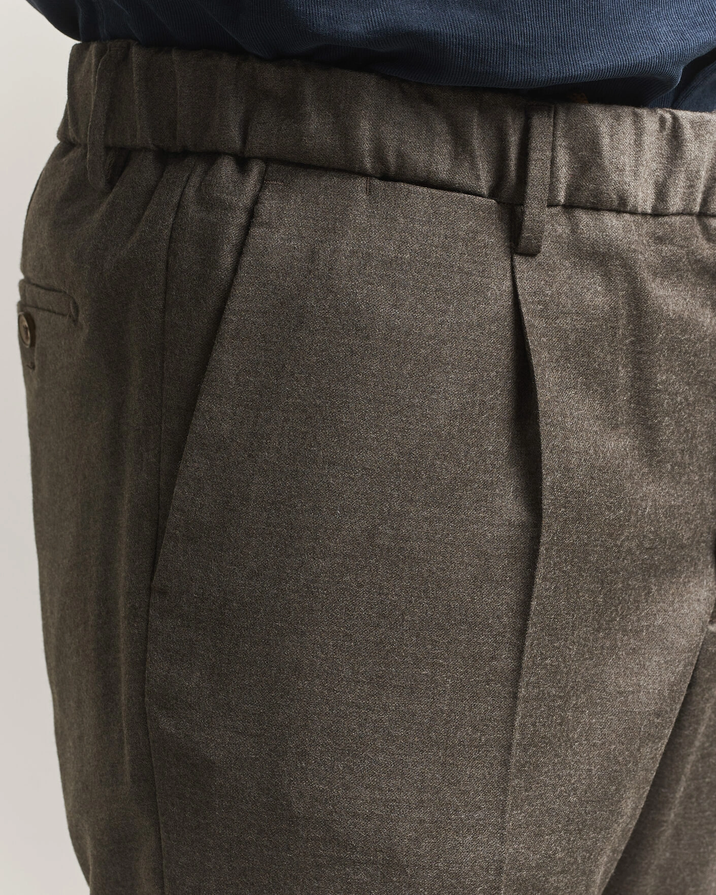 Herr | Byxor | Briglia 1949 | Isola Stretch Flannel Trousers Brown