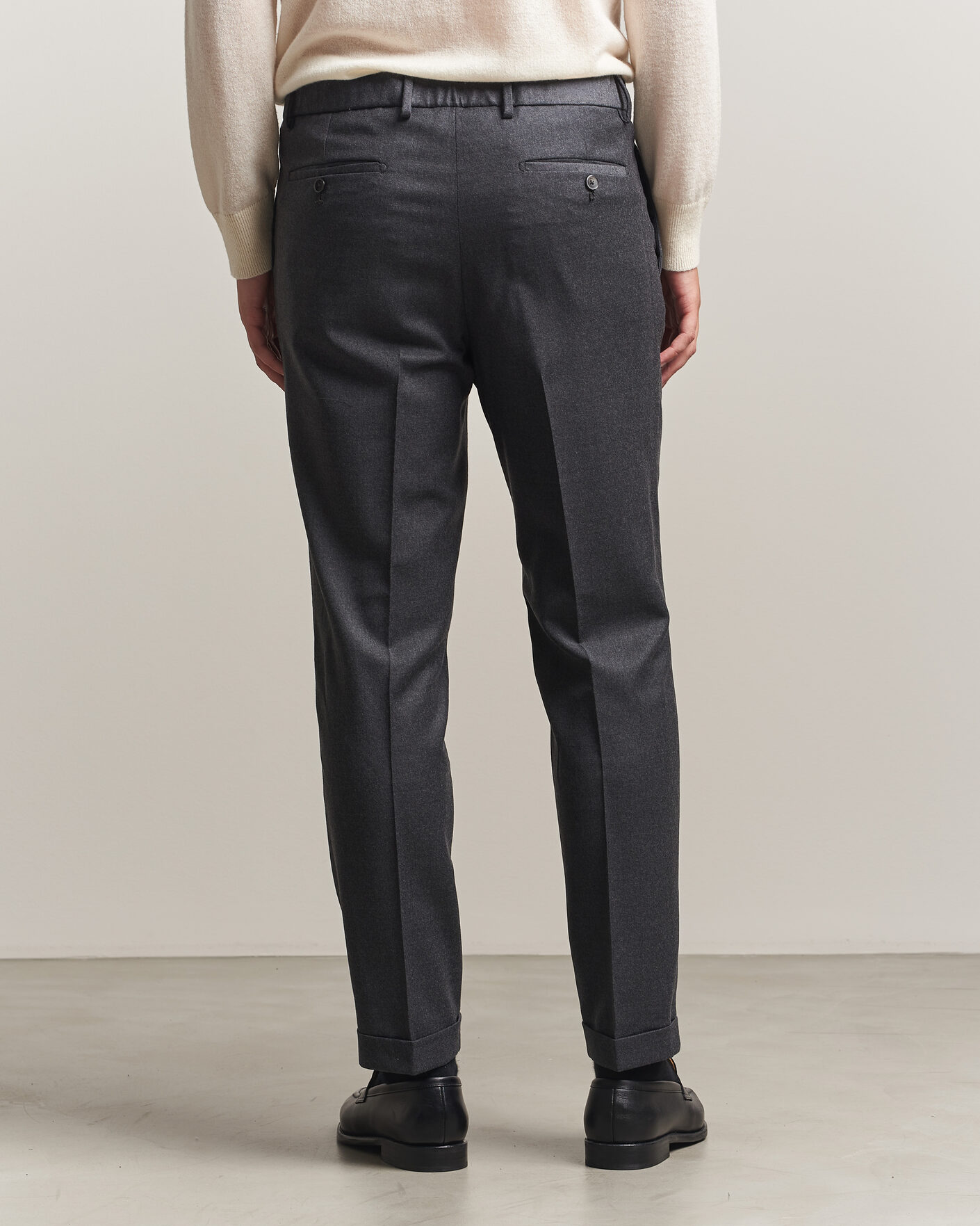 Herr | Byxor | Briglia 1949 | Isola Stretch Flannel Trousers Grey