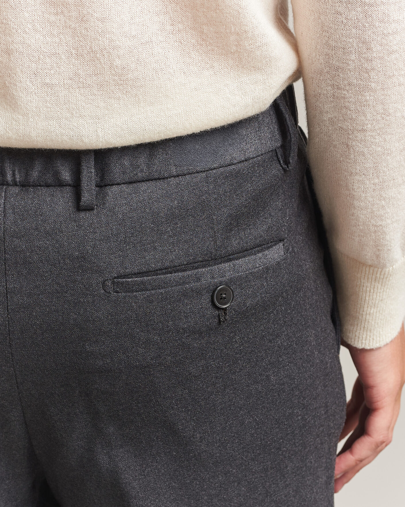 Herr | Byxor | Briglia 1949 | Isola Stretch Flannel Trousers Grey