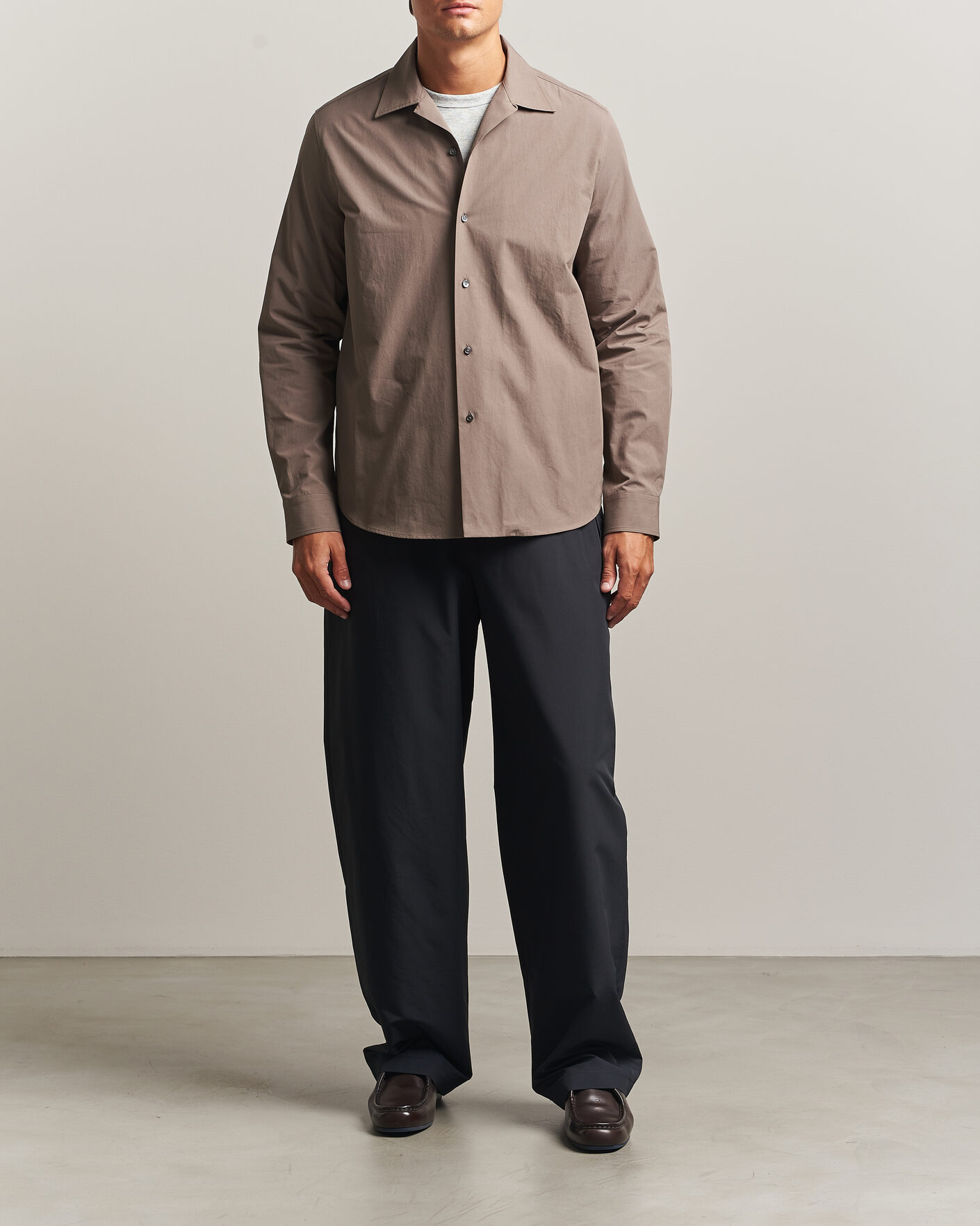 Herr | Skjortor | Jil Sander | Crispy Washed Cotton Shirt Taupe