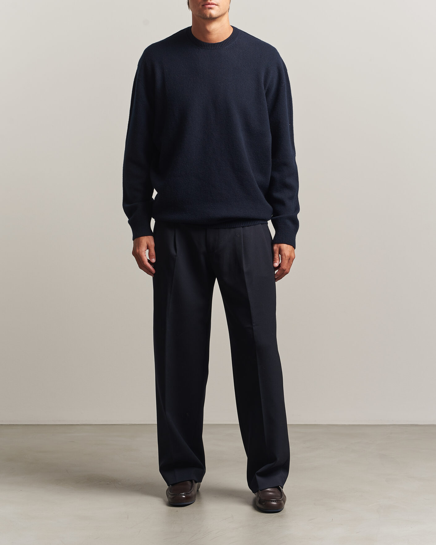 Herr | Tröjor | Jil Sander | Wool/Cashmere Seamless Sweater Navy