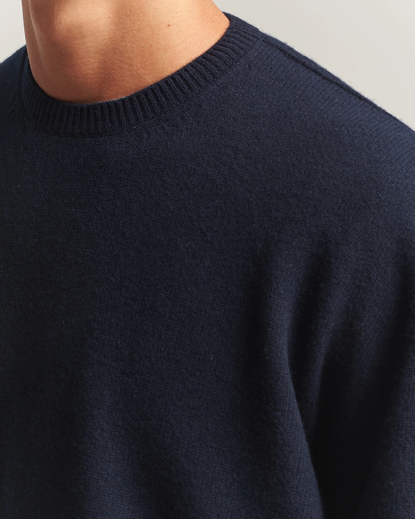 Herr | Tröjor | Jil Sander | Wool/Cashmere Seamless Sweater Navy