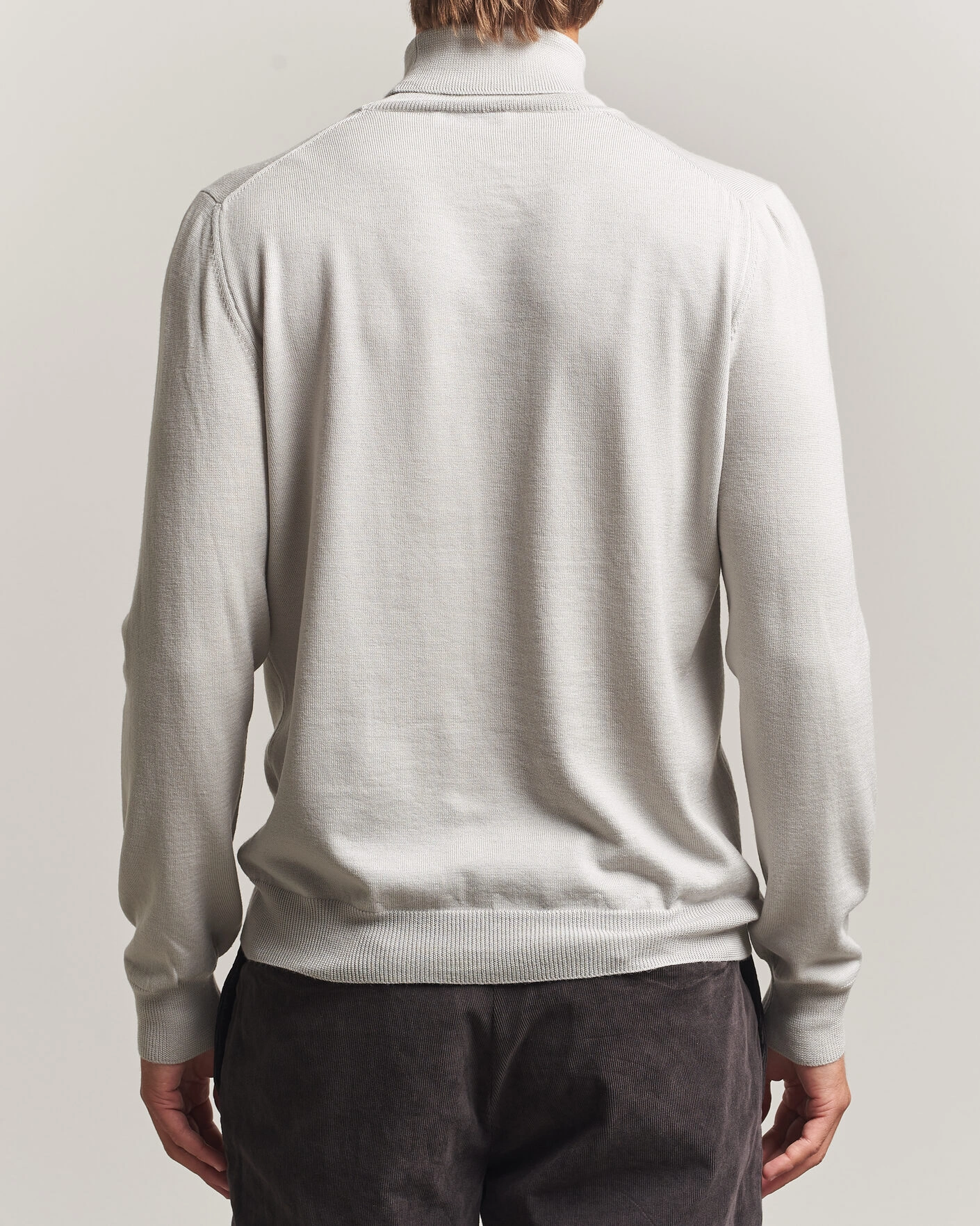 Herr | Tröjor | Gran Sasso | Merino Fashion Fit Rollneck Light Beige