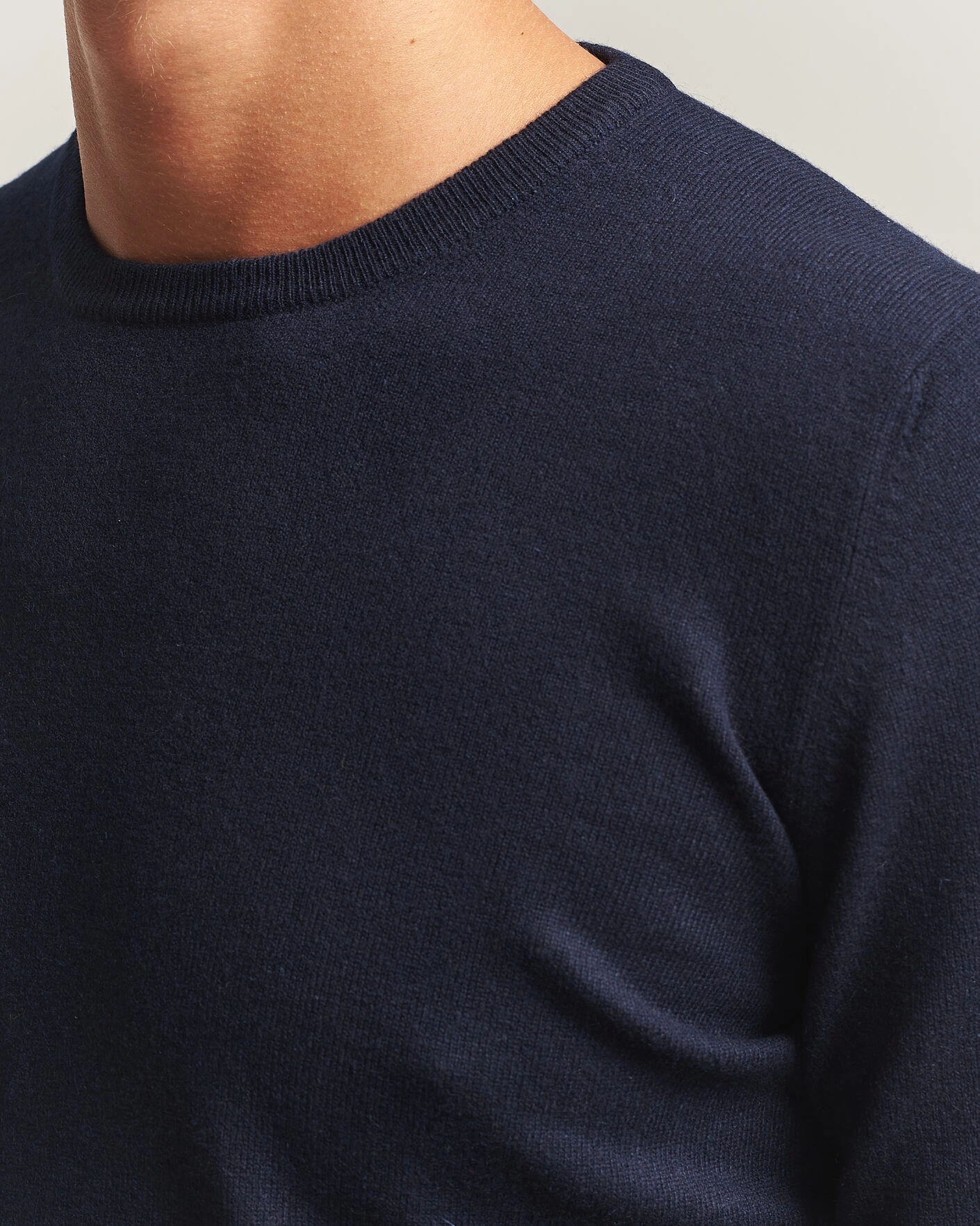 Herr | Tröjor | Gran Sasso | Wool/Cashmere Crew Neck Navy