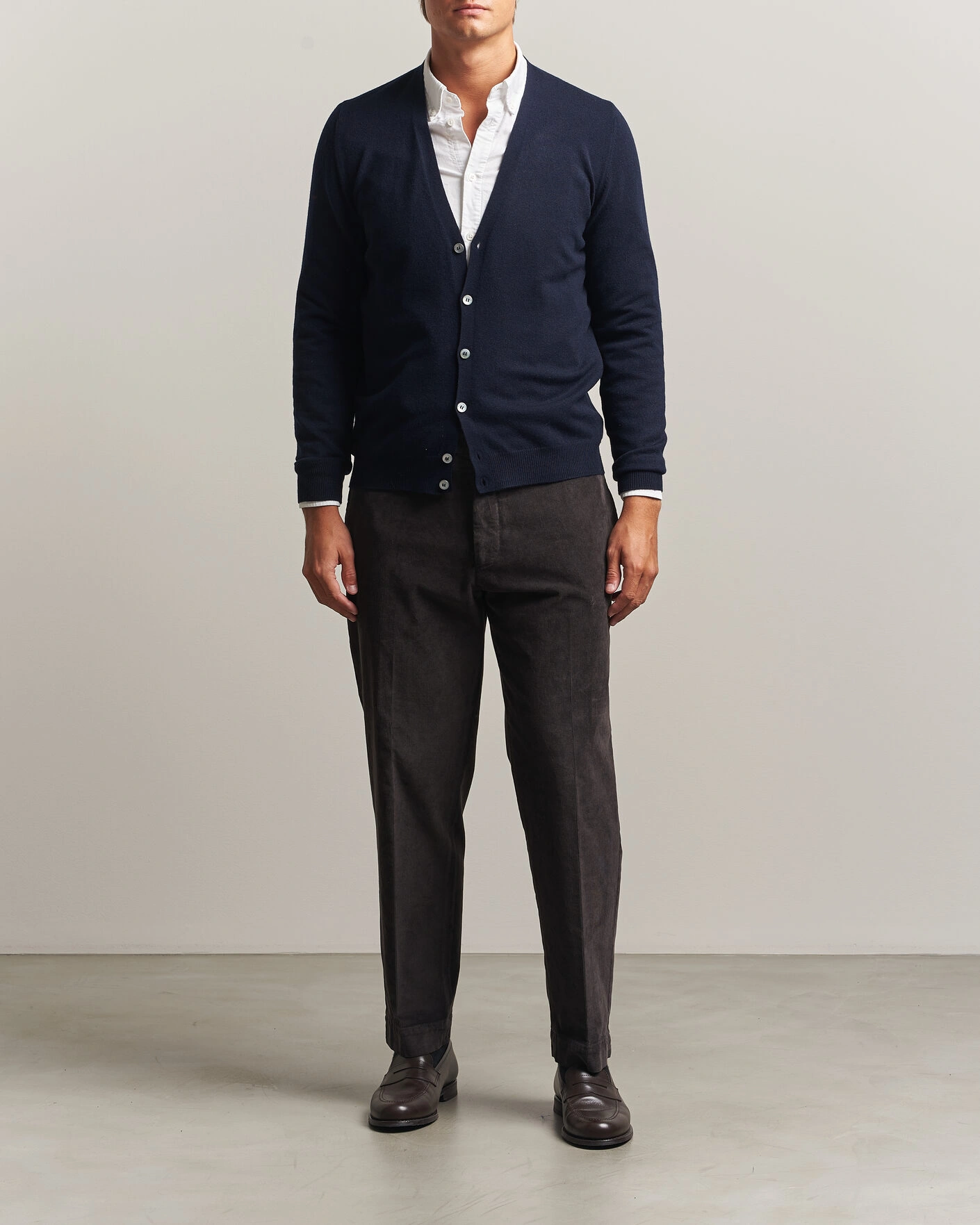 Herr | Tröjor | Gran Sasso | Wool/Cashmere Cardigan Navy