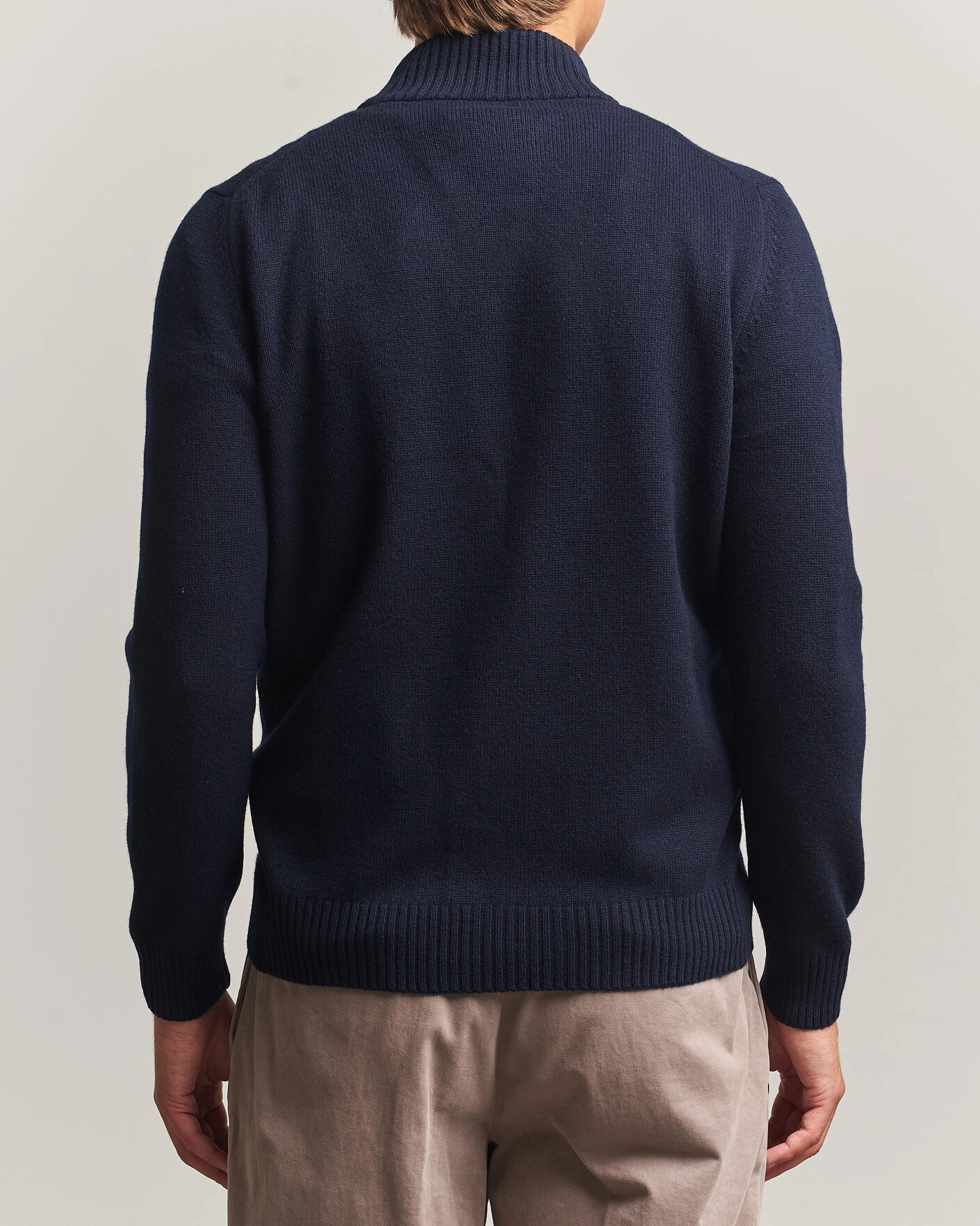 Herr | Tröjor | Gran Sasso | Wool/Cashmere Full Zip Navy