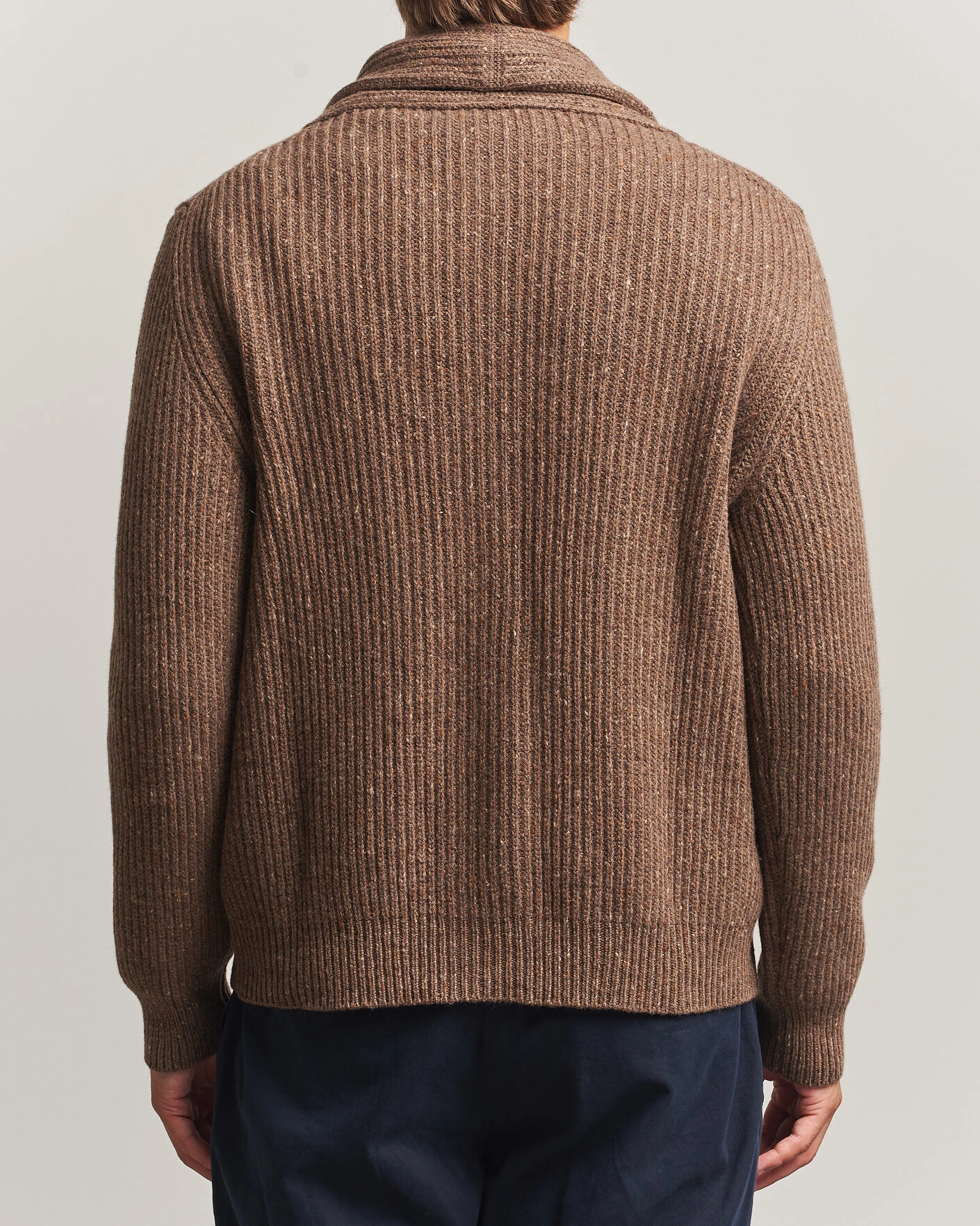Herr | Tröjor | Gran Sasso | Wool/Cashmere Donegal Cardigan Brown
