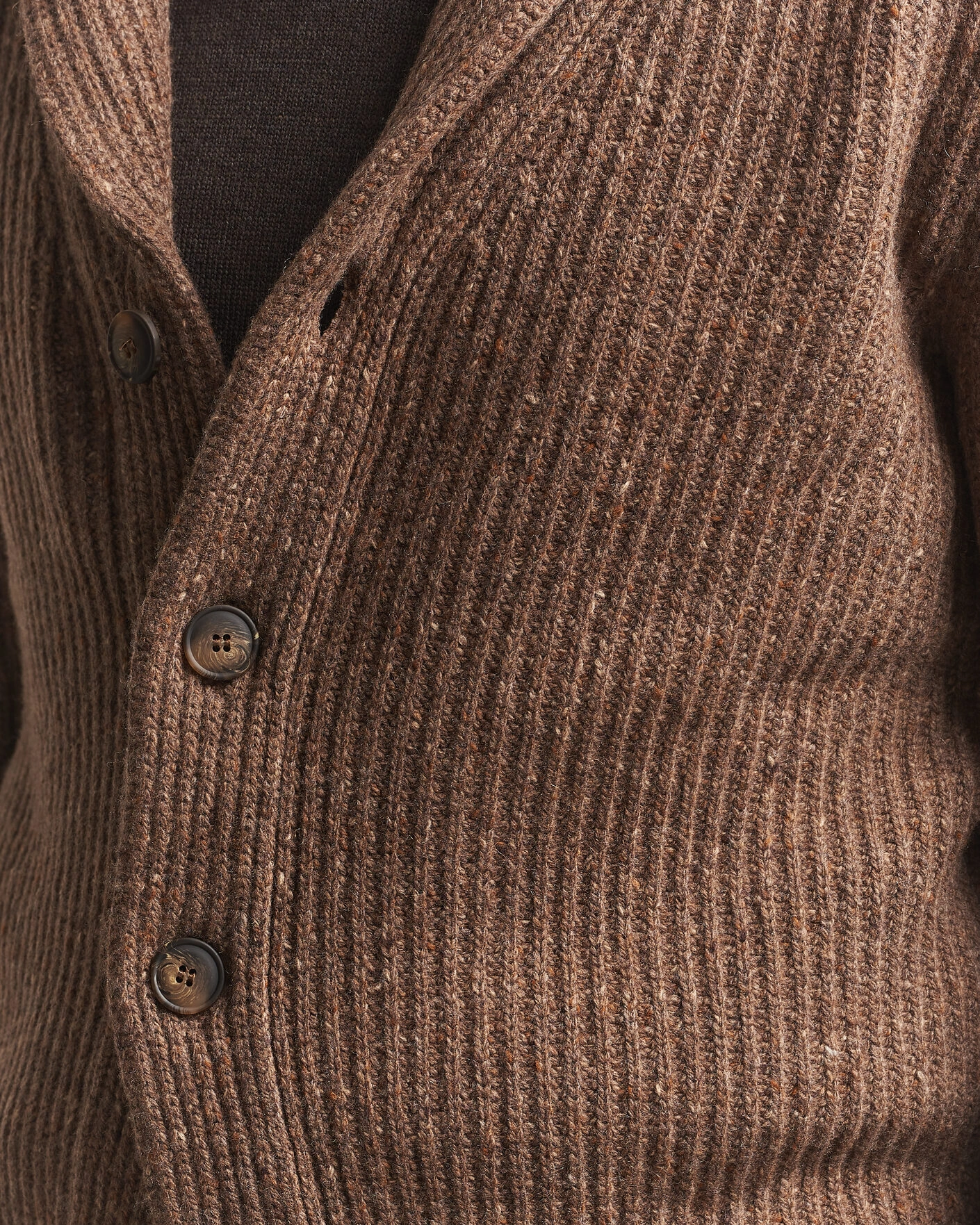 Herr | Tröjor | Gran Sasso | Wool/Cashmere Donegal Cardigan Brown