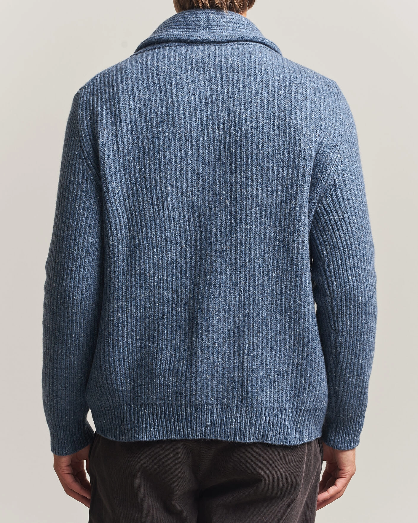 Herr | Tröjor | Gran Sasso | Wool/Cashmere Donegal Cardigan Blue