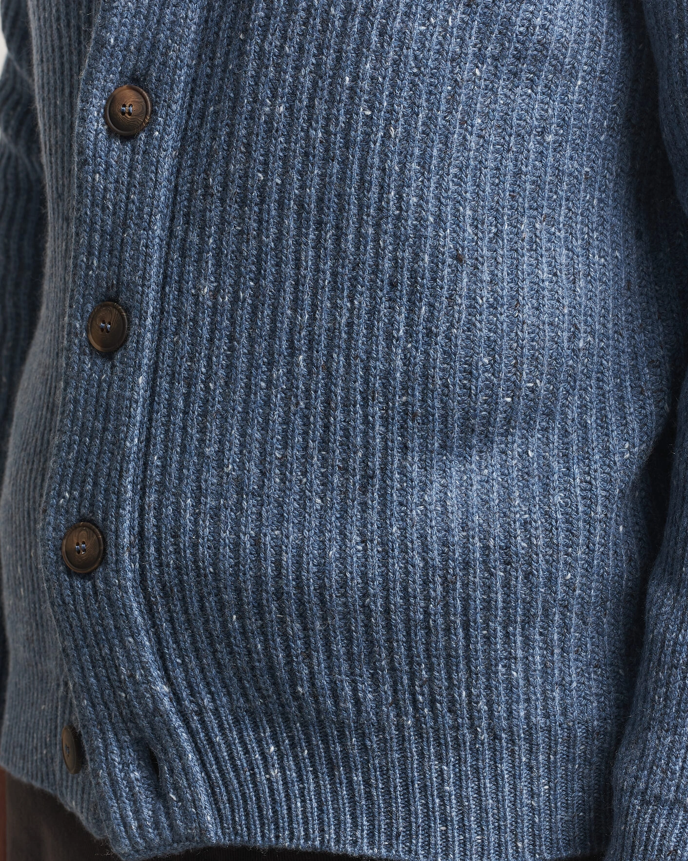 Herr | Tröjor | Gran Sasso | Wool/Cashmere Donegal Cardigan Blue