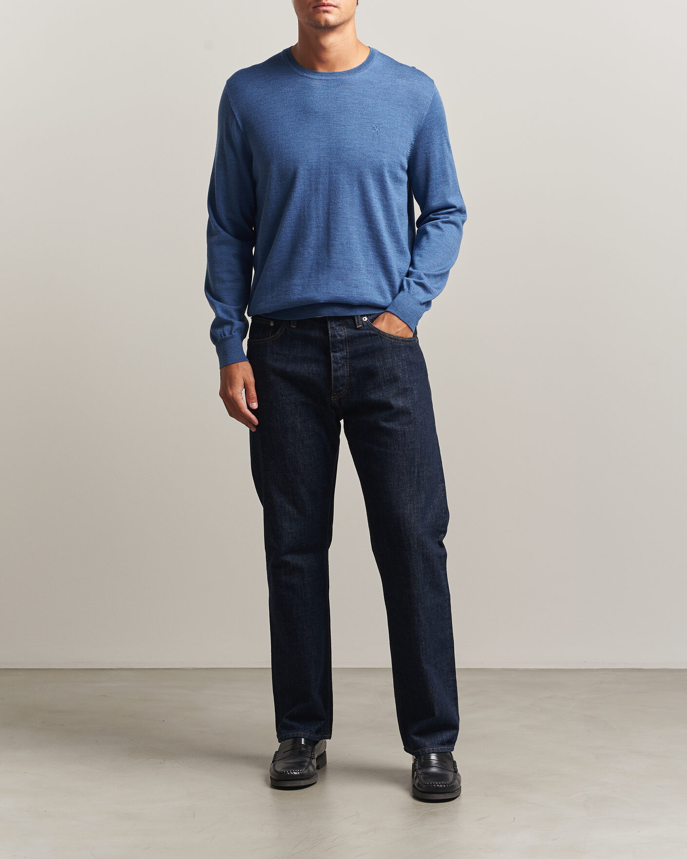 Herr | Tröjor | Polo Ralph Lauren | Long Sleeve Pullover Clarity Blue