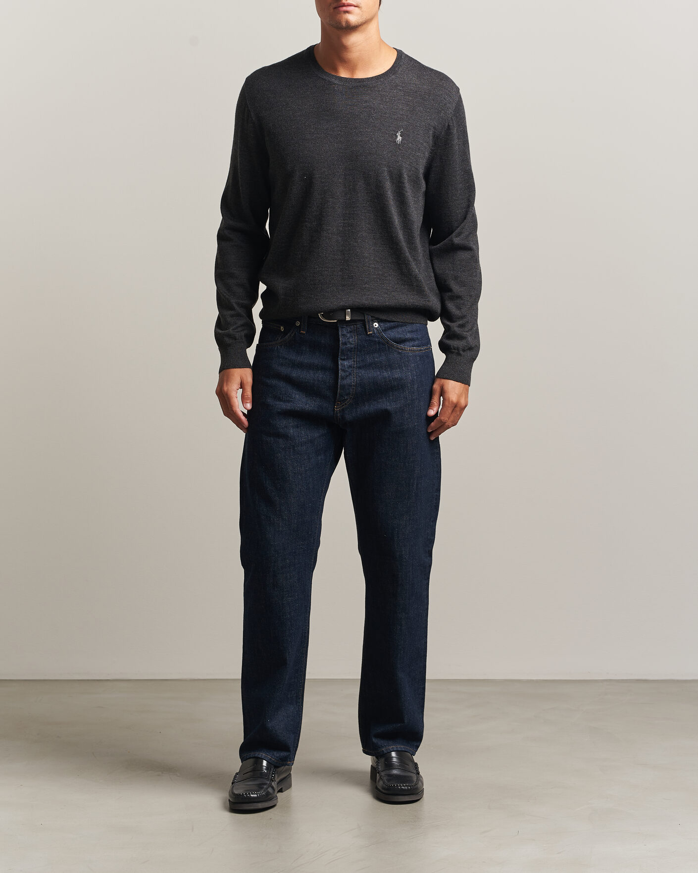 Herr | Tröjor | Polo Ralph Lauren | Long Sleeve Pullover Dark Granite