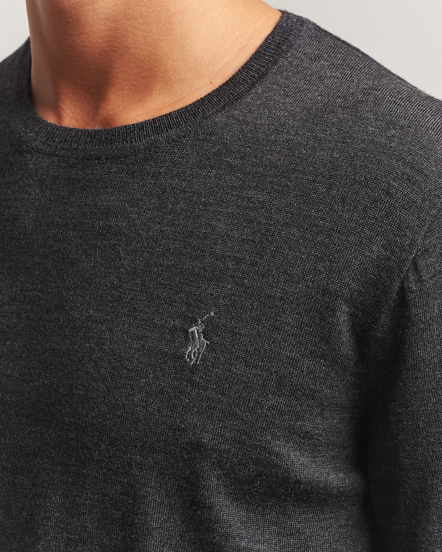 Herr | Tröjor | Polo Ralph Lauren | Long Sleeve Pullover Dark Granite