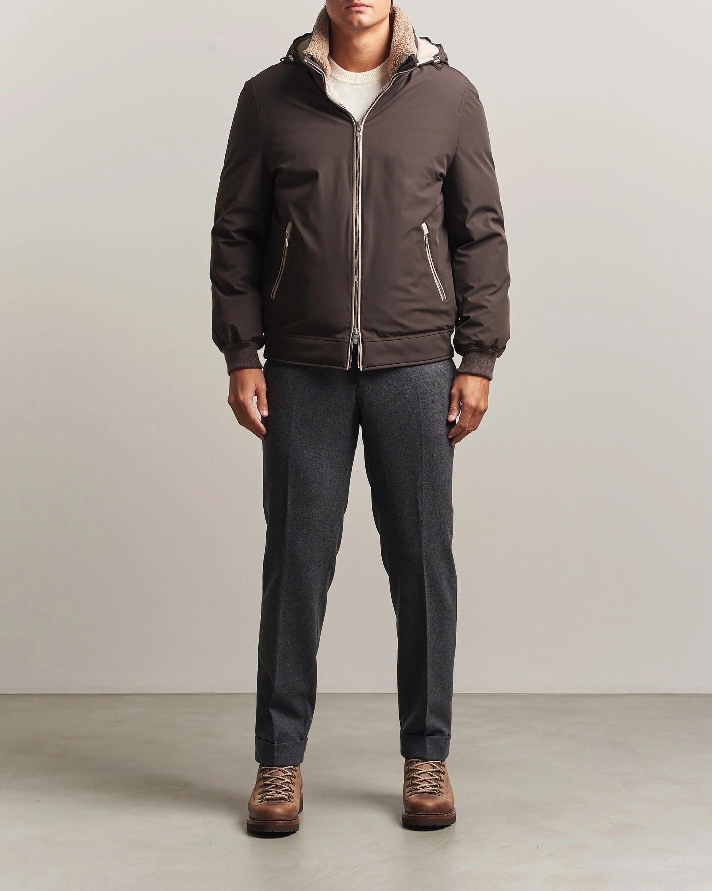Herr | Jackor | Brunello Cucinelli | Padded Jacket Dark Brown