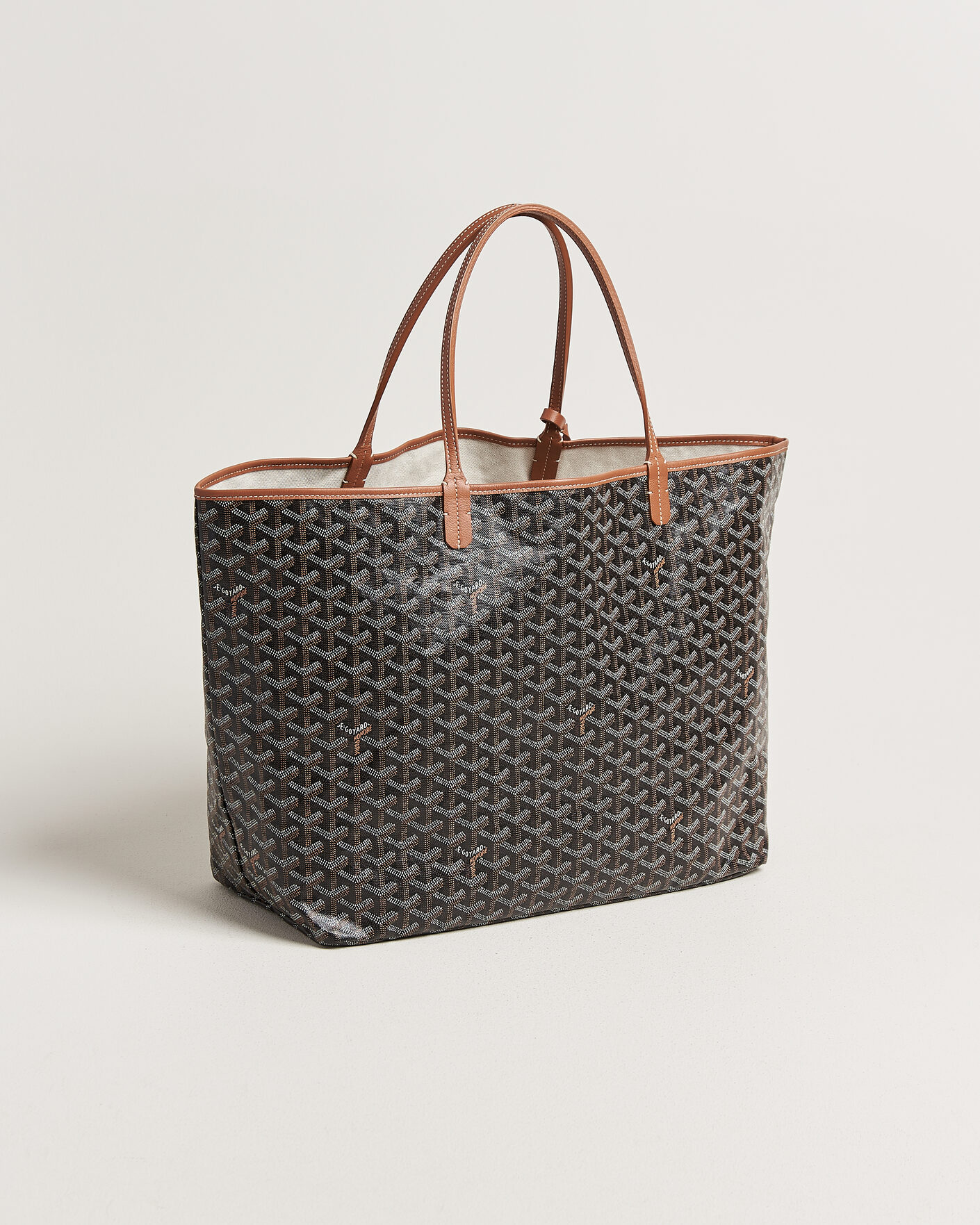 Herr | Pre-Owned & Vintage Bags | Goyard Pre-Owned | Saint Louis GM Coated Canvas Tote Bag Black