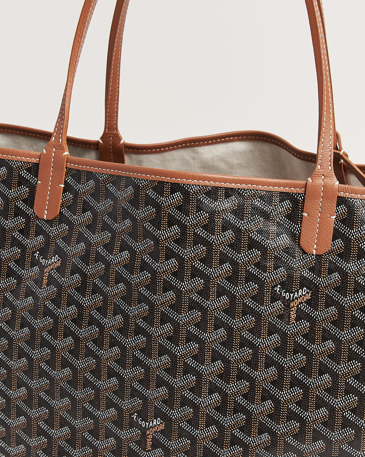 Herr | Pre-Owned & Vintage Bags | Goyard Pre-Owned | Saint Louis GM Coated Canvas Tote Bag Black