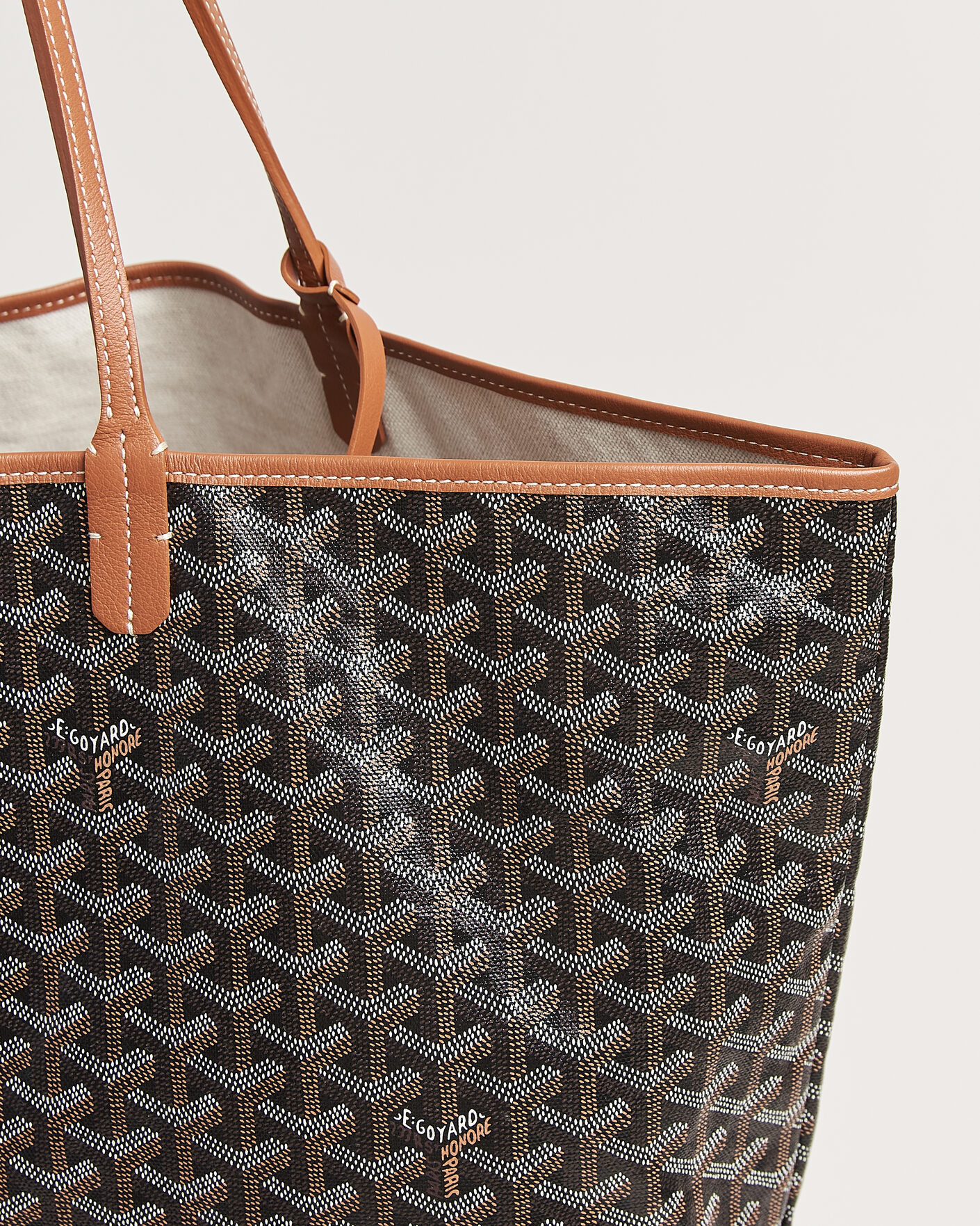 Herr | Pre-Owned & Vintage Bags | Goyard Pre-Owned | Saint Louis GM Coated Canvas Tote Bag Black