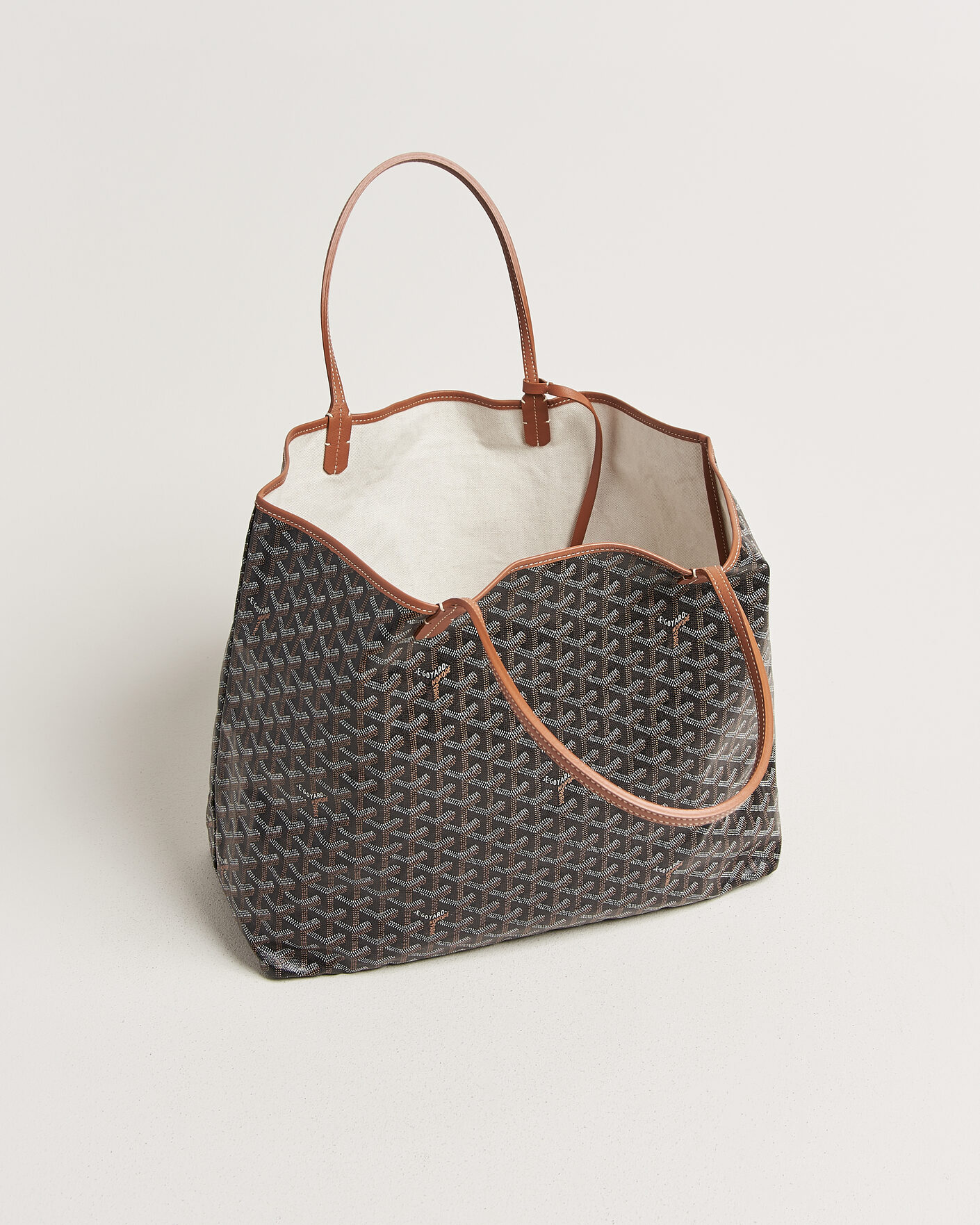 Herr | Pre-Owned & Vintage Bags | Goyard Pre-Owned | Saint Louis GM Coated Canvas Tote Bag Black