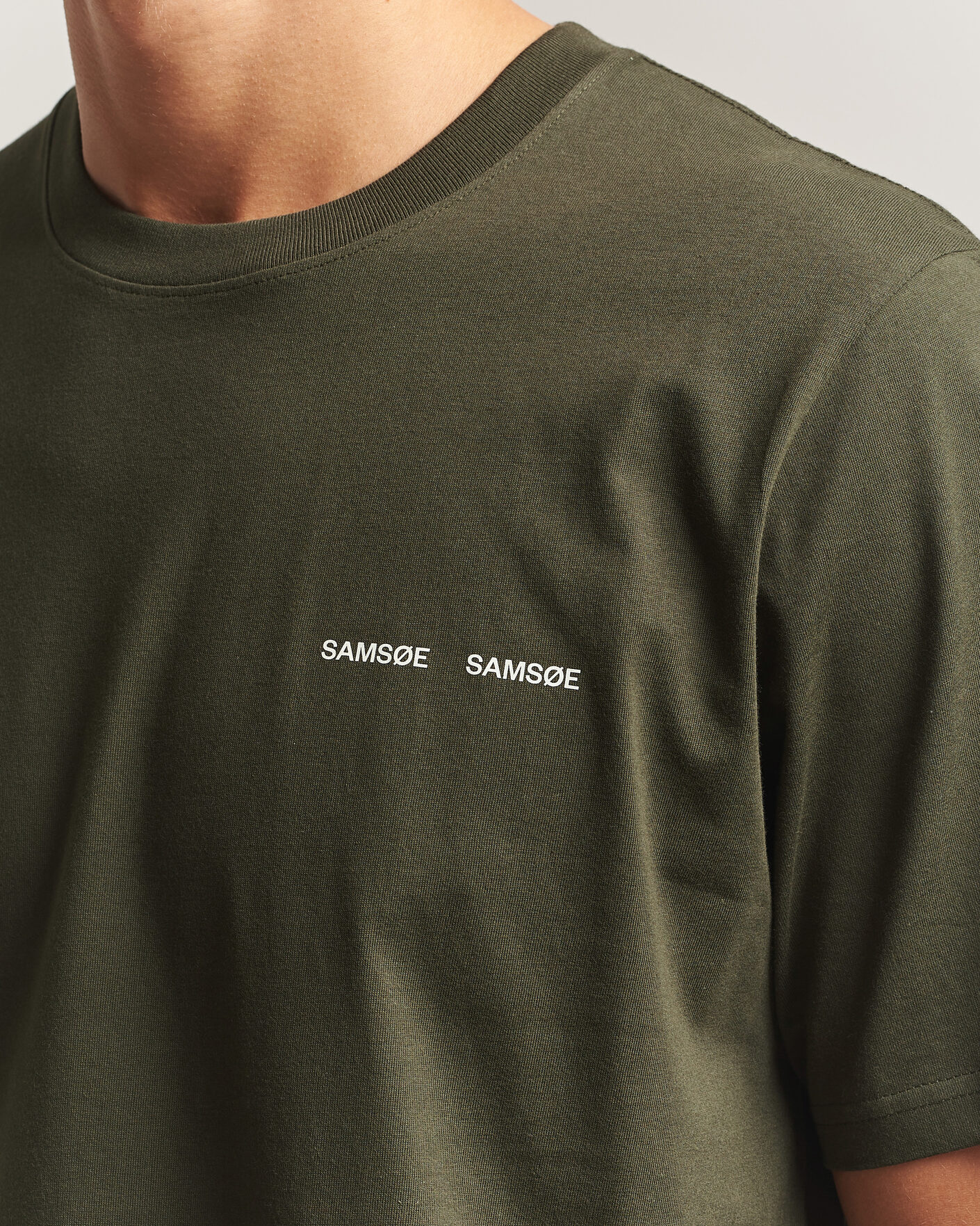 Herr | T-Shirts | Samsøe Samsøe | Thomas Cotton T-Shirt Forest Night