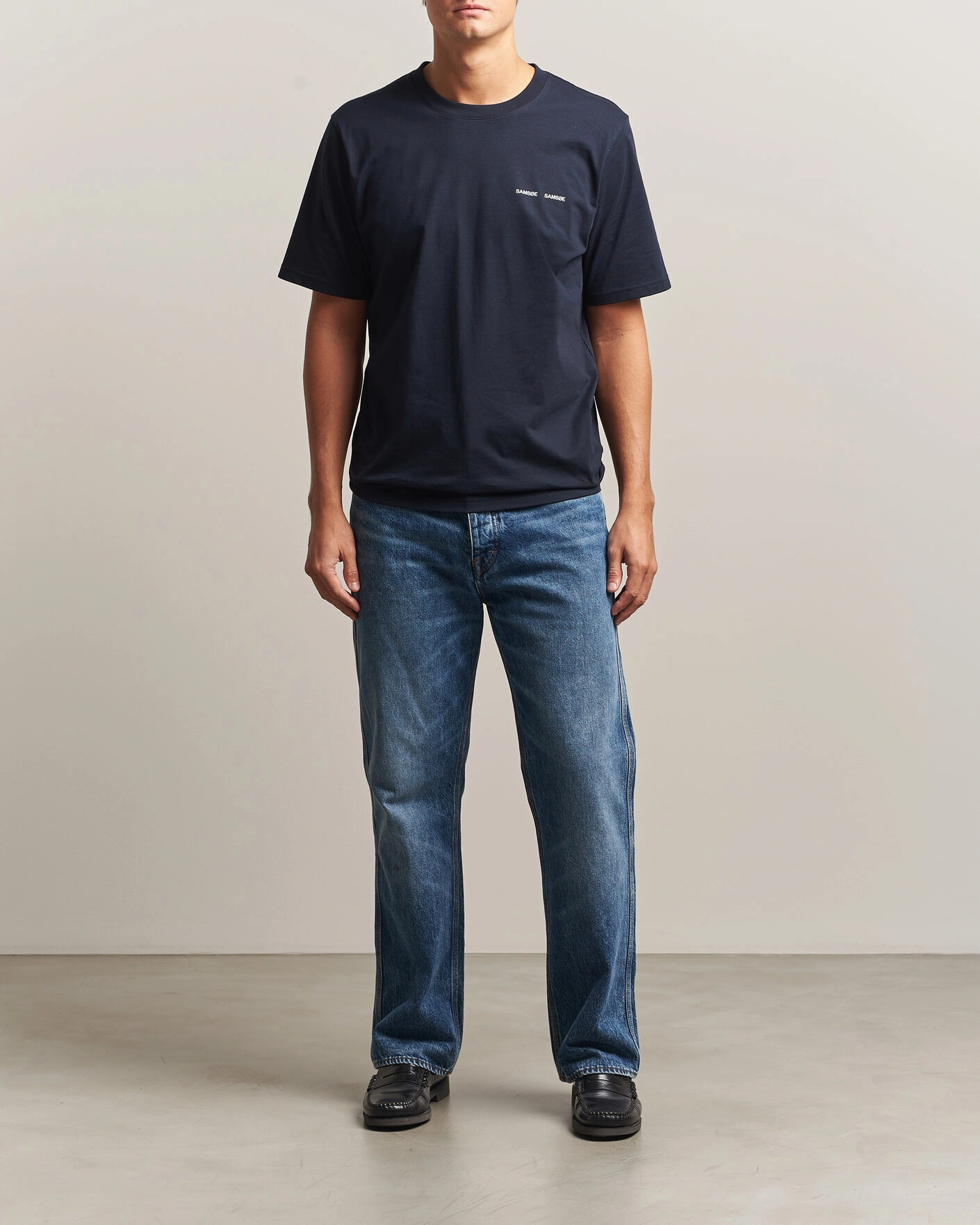 Herr | T-Shirts | Samsøe Samsøe | Thomas Cotton T-Shirt Salute Navy
