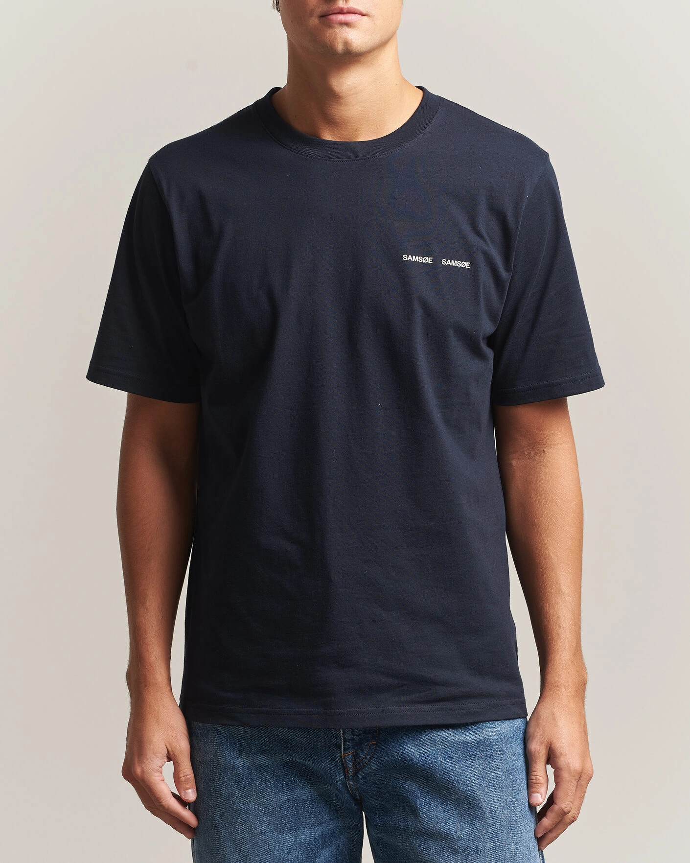 Herr | T-Shirts | Samsøe Samsøe | Thomas Cotton T-Shirt Salute Navy