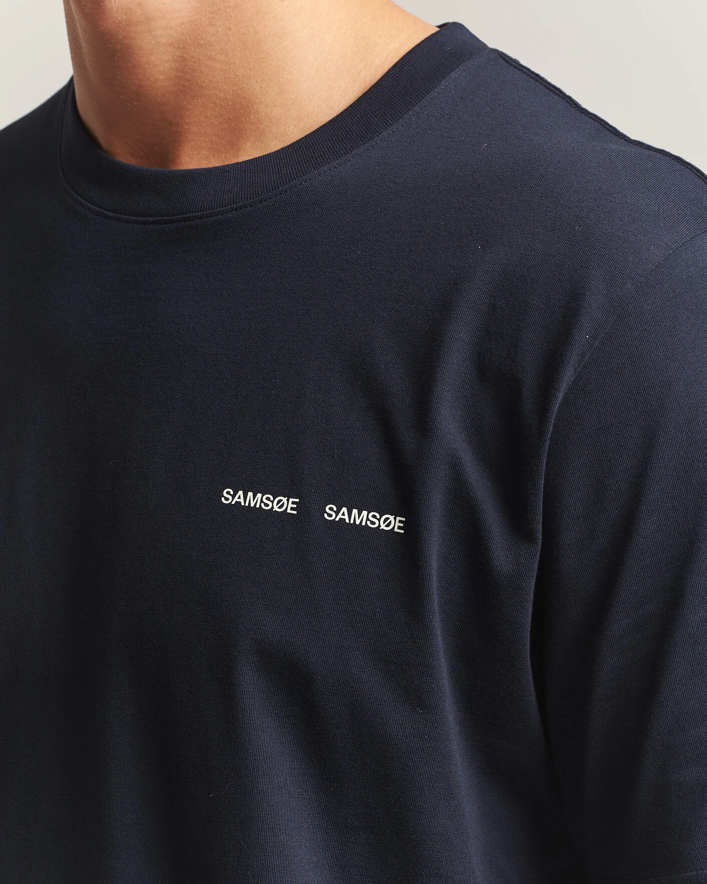 Herr | T-Shirts | Samsøe Samsøe | Thomas Cotton T-Shirt Salute Navy