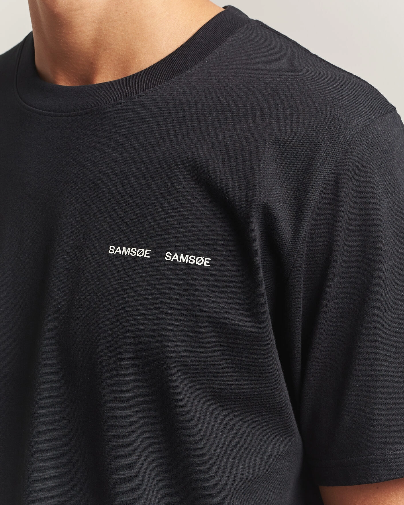 Herr | T-Shirts | Samsøe Samsøe | Thomas Cotton T-Shirt Black