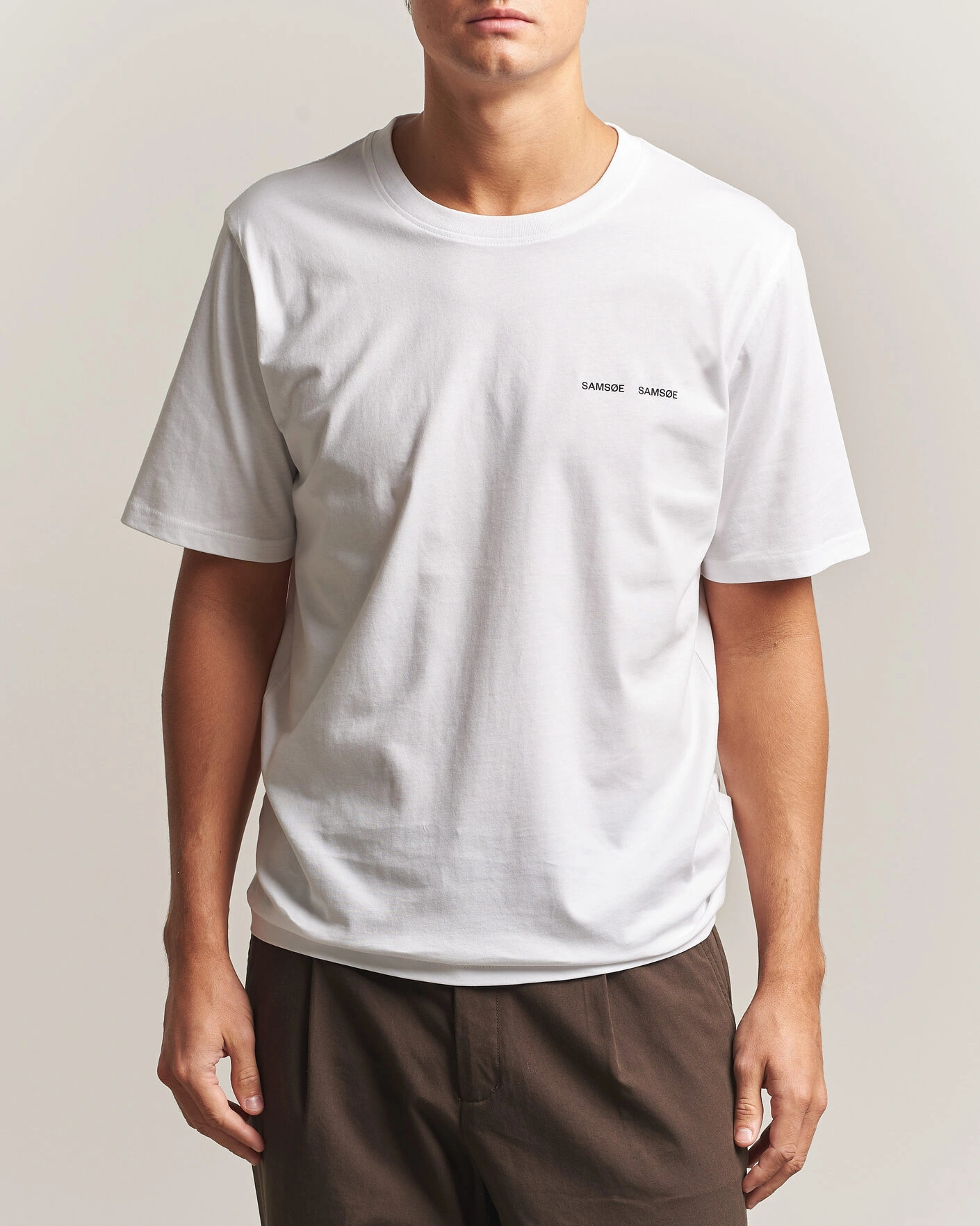 Herr | T-Shirts | Samsøe Samsøe | Thomas Cotton T-Shirt White