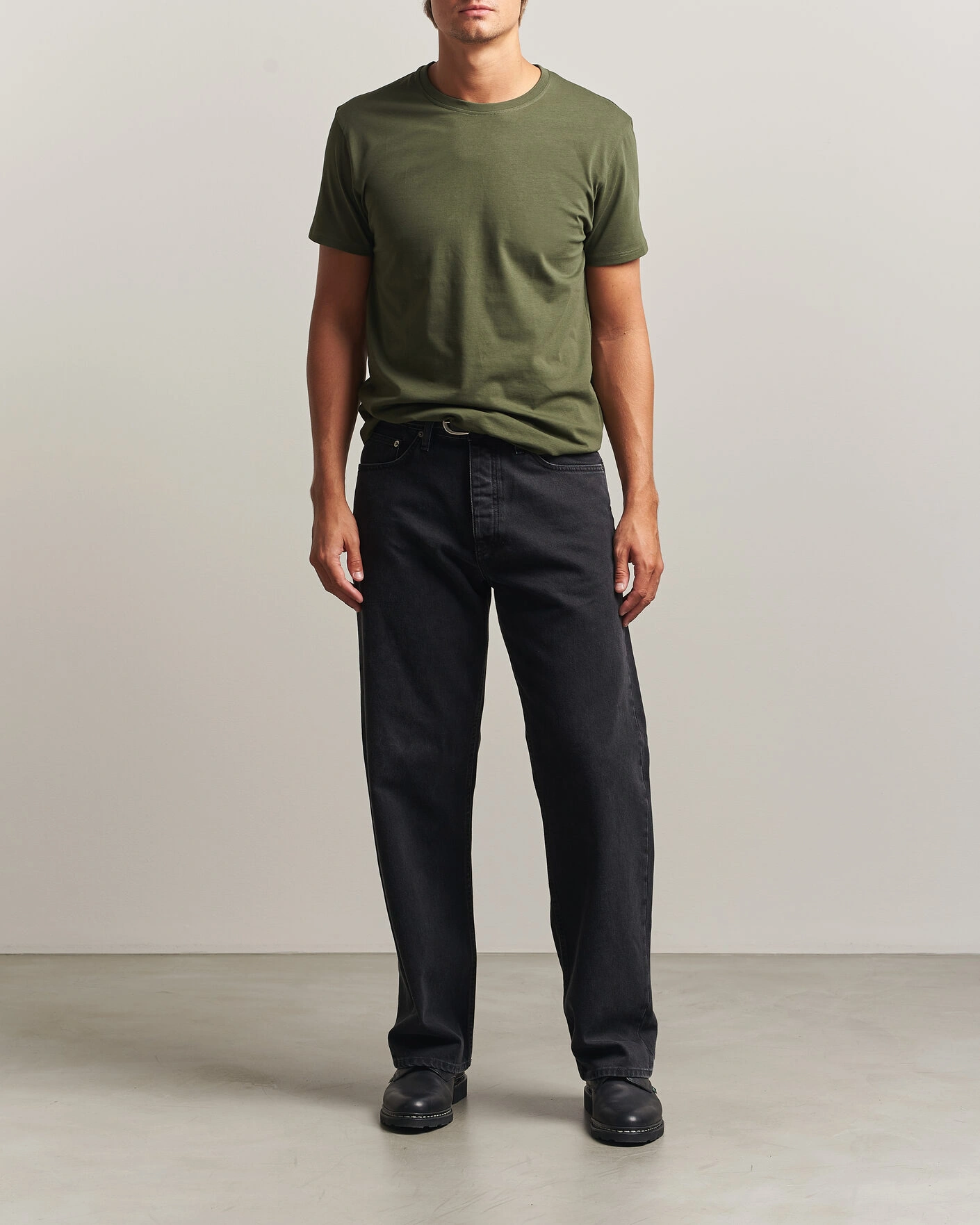 Herr | T-Shirts | Samsøe Samsøe | Kronos Cotton T-Shirt Forest Night