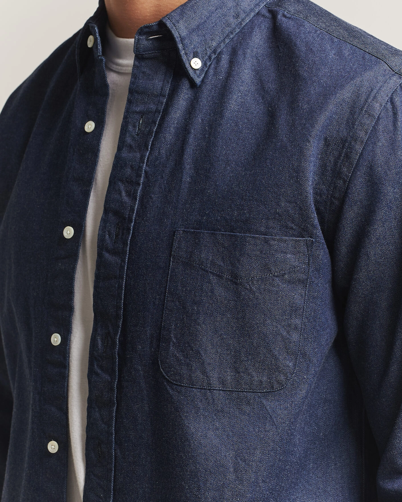Herr | Skjortor | BEAMS PLUS | Denim Button Down Shirt Indigo
