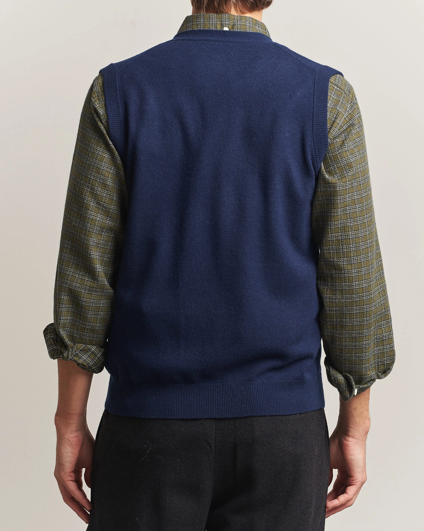 Herr | Tröjor | BEAMS PLUS | Button Knit Vest Navy
