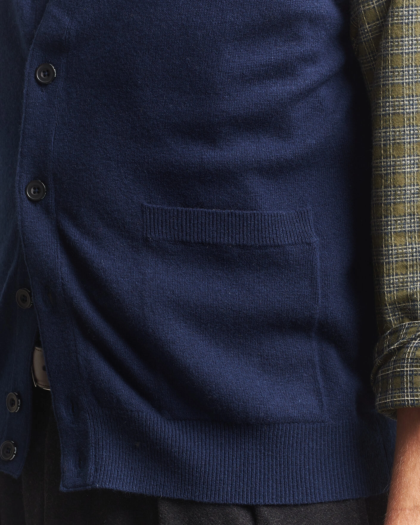 Herr | Tröjor | BEAMS PLUS | Button Knit Vest Navy