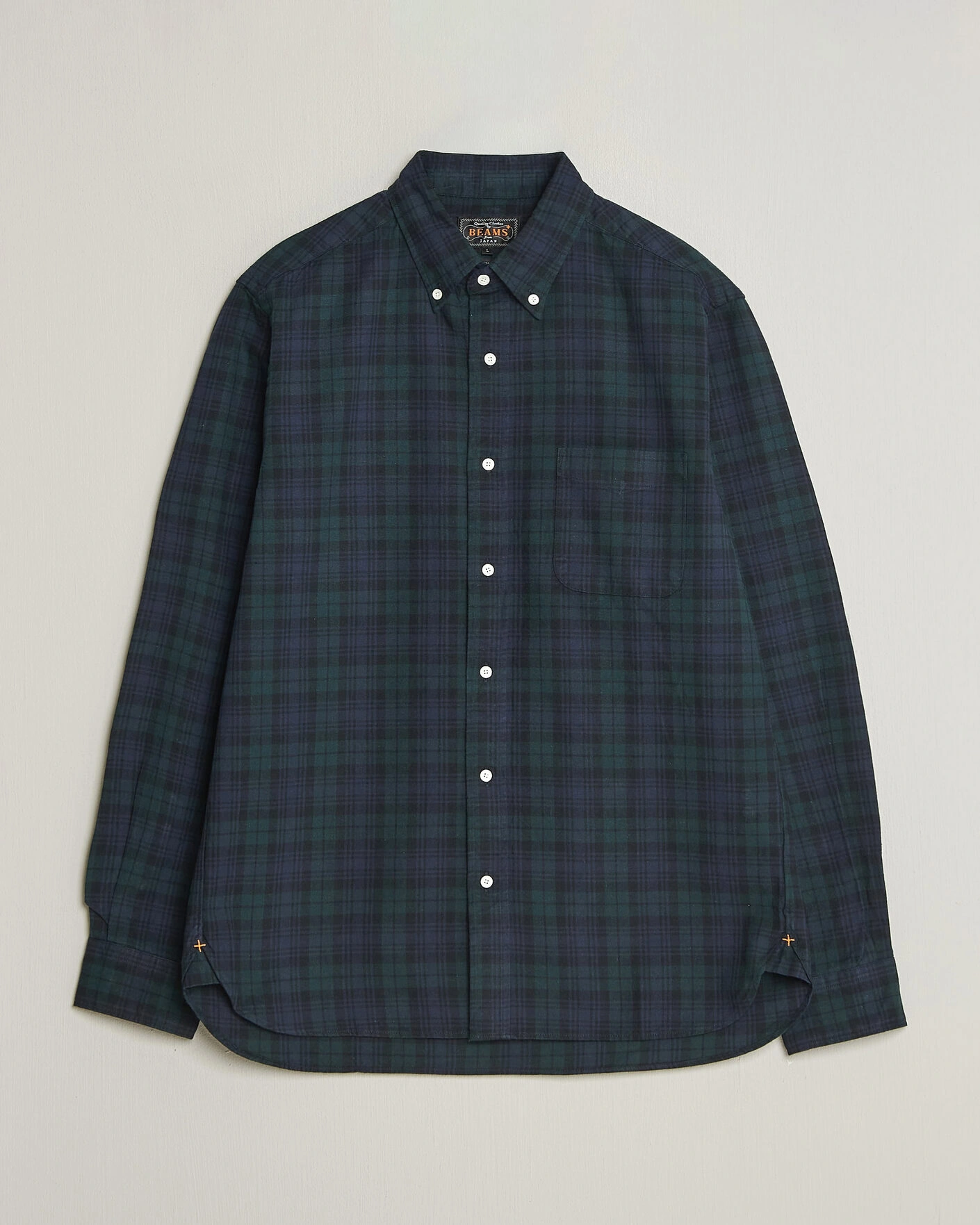 Herr | Skjortor | BEAMS PLUS | Button Down Shirt Black Watch