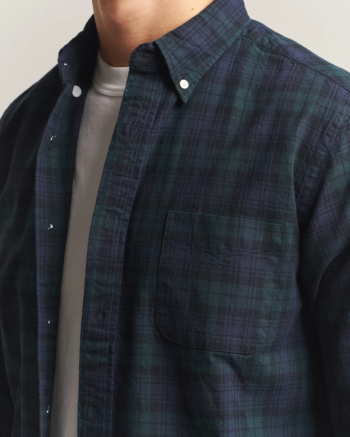 Herr | Skjortor | BEAMS PLUS | Button Down Shirt Black Watch